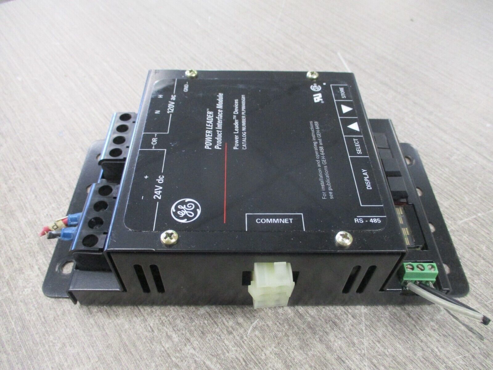 GE Power Leader Product Interface Module PLPIM485G01 120VAC 24VDC Used