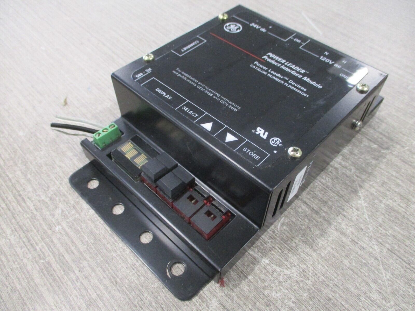 GE Power Leader Product Interface Module PLPIM485G01 120VAC 24VDC Used