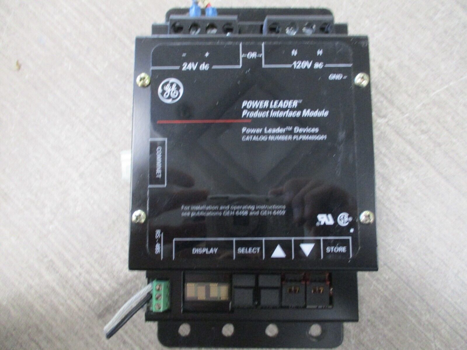 GE Power Leader Product Interface Module PLPIM485G01 120VAC 24VDC Used