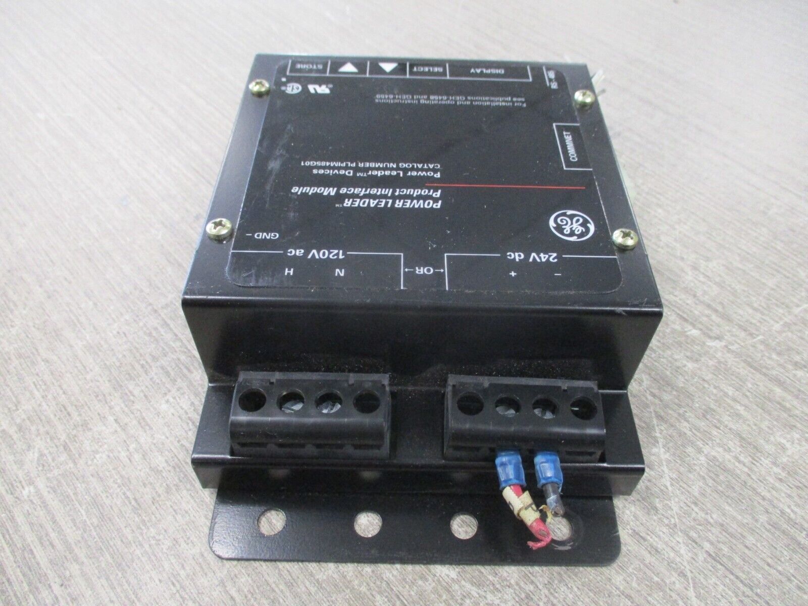 GE Power Leader Product Interface Module PLPIM485G01 120VAC 24VDC Used