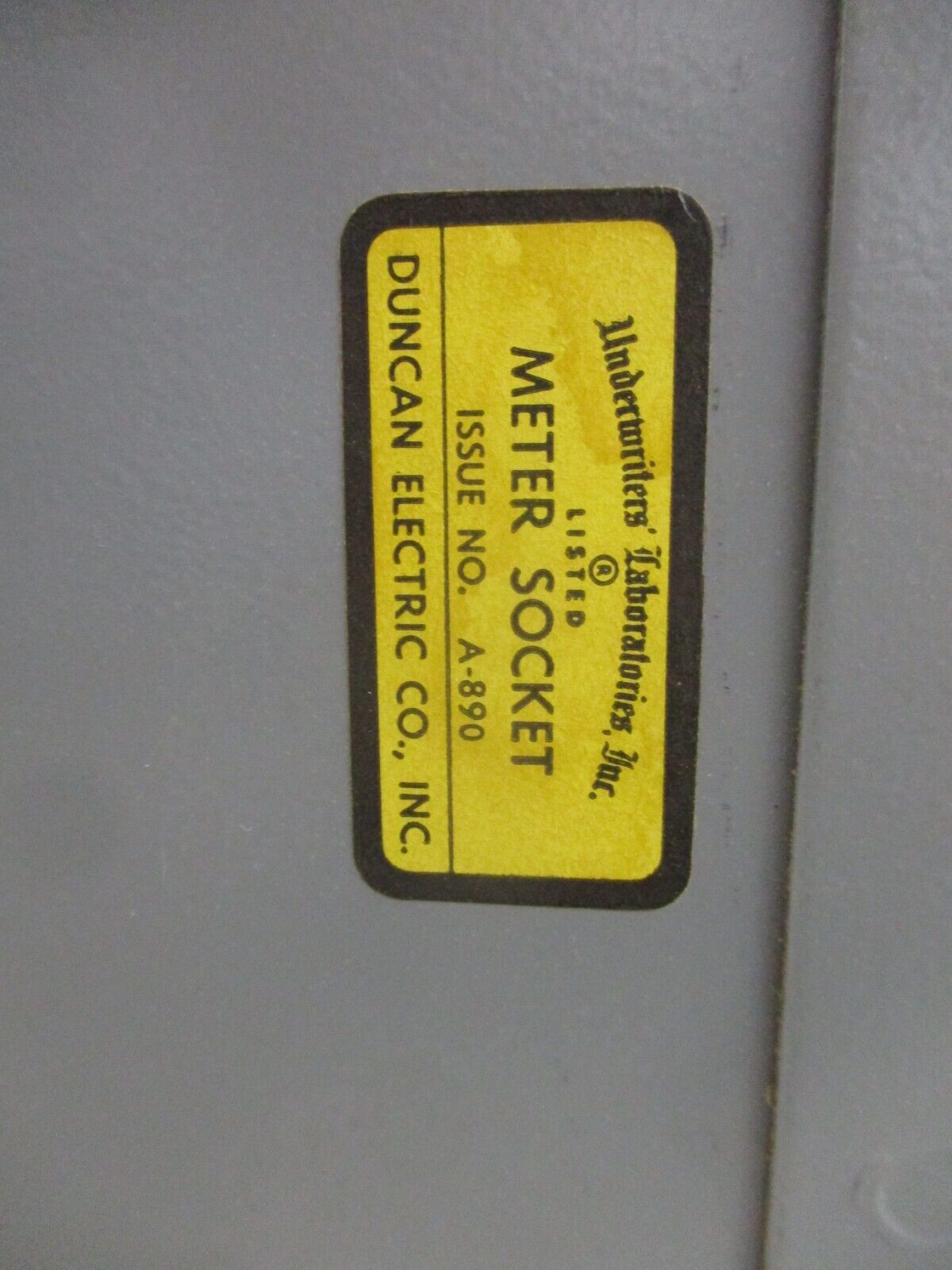 Duncan Meter Socket 40037 02 200A 600V Used