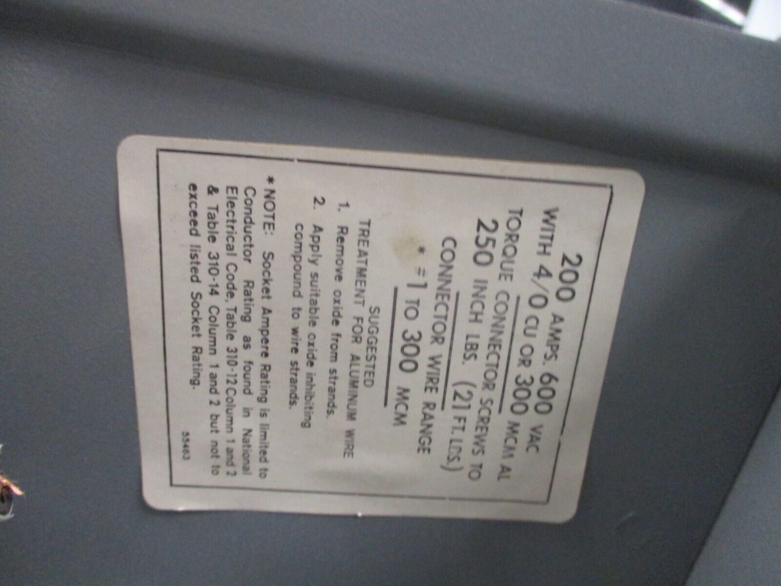 Duncan Meter Socket 40037 02 200A 600V Used