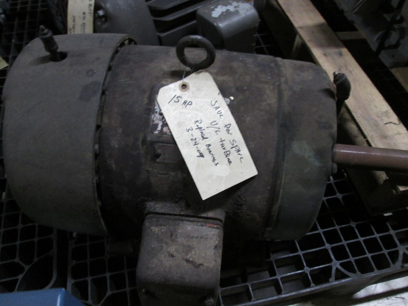 GE Motor 5KS256SN112 15HP 230/460V 38.2/19.1A 3550RPM Used