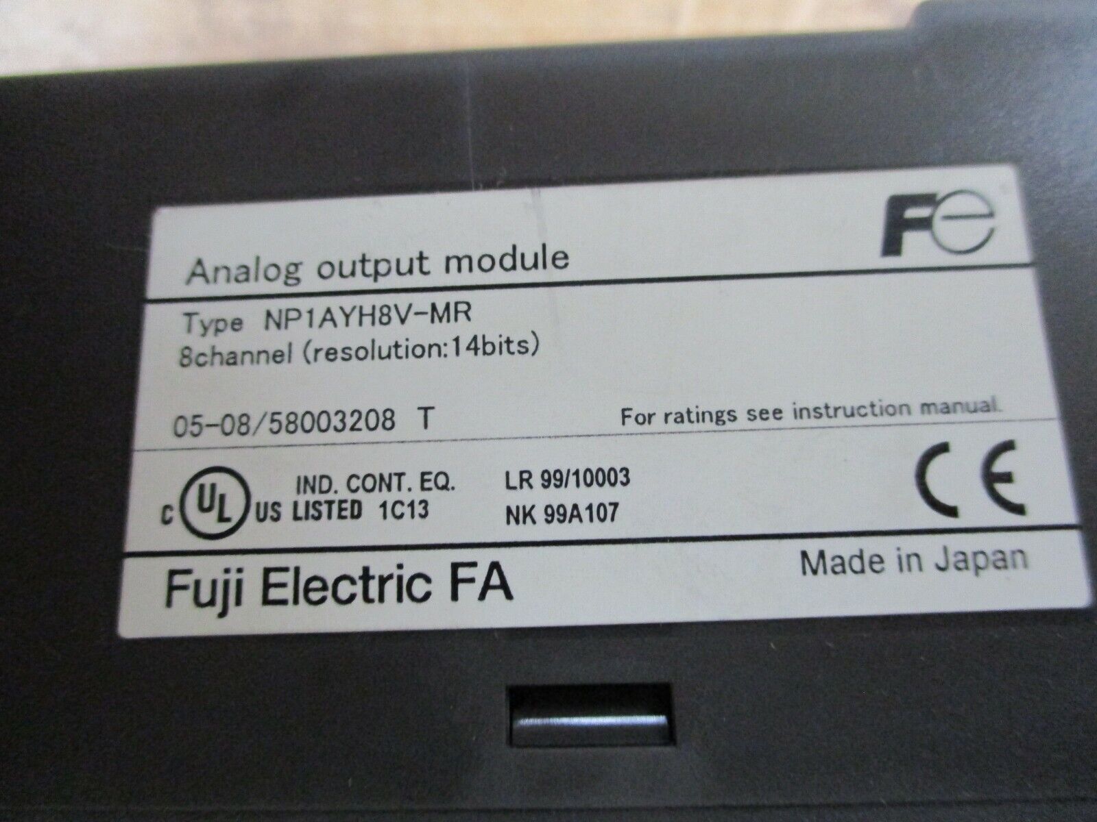 Fuji Electric Analog Output Module NP1AYH8V-MR 8-Channel Resolution: 14Bits Used