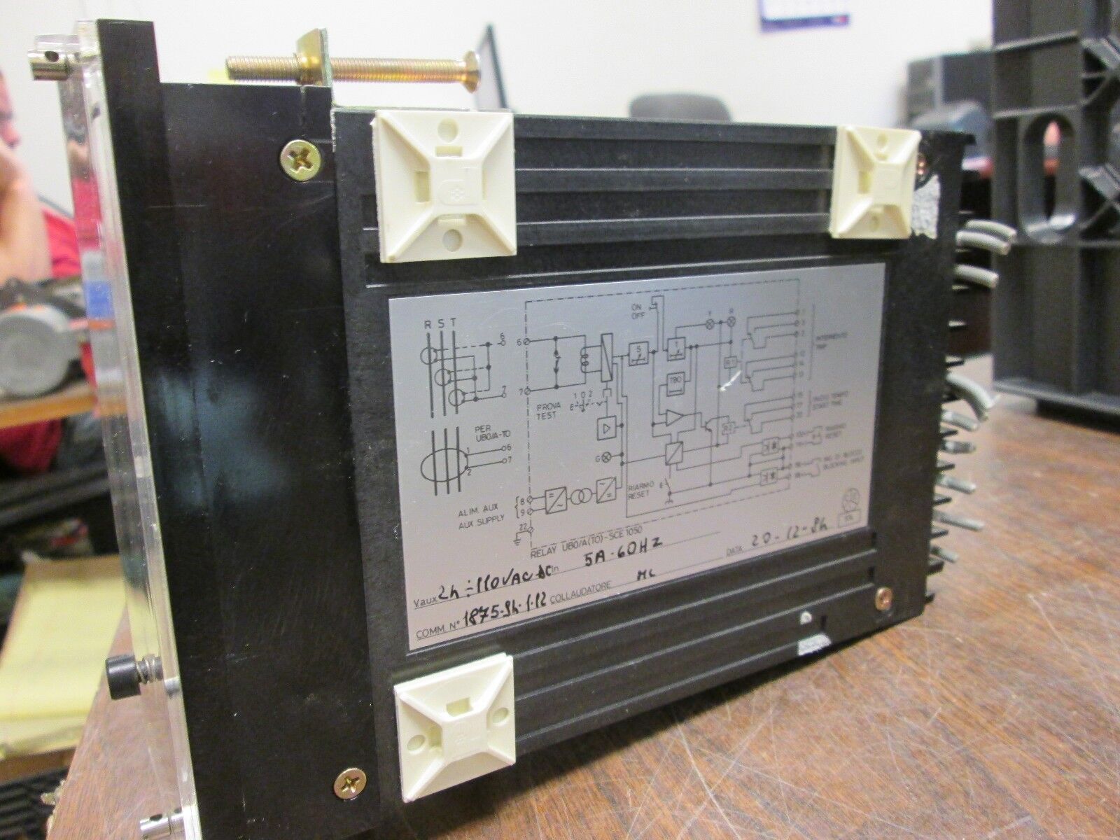 Microelettrica Scientifica Ground Fault Current Relay UB0/A-D 5A 60Hz Used