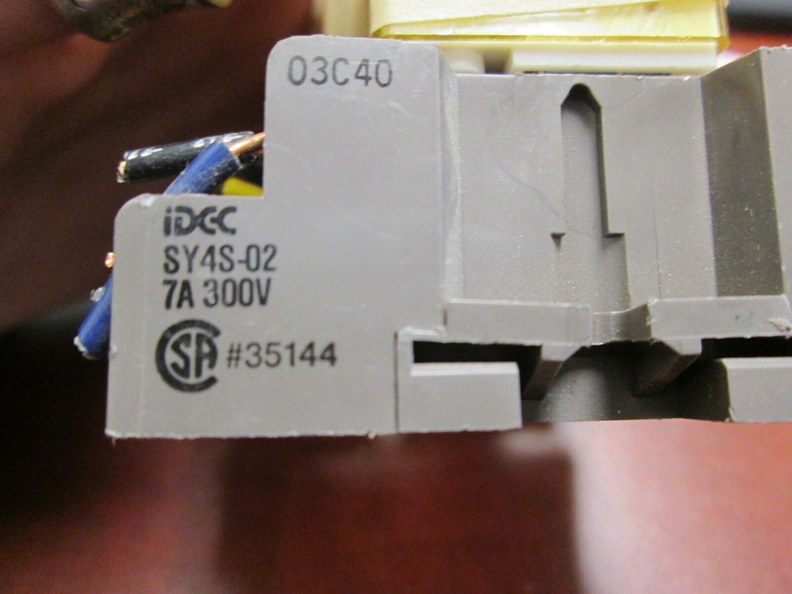 IDEC Relay RY4S on base SY4S-02 Set of 3 Used