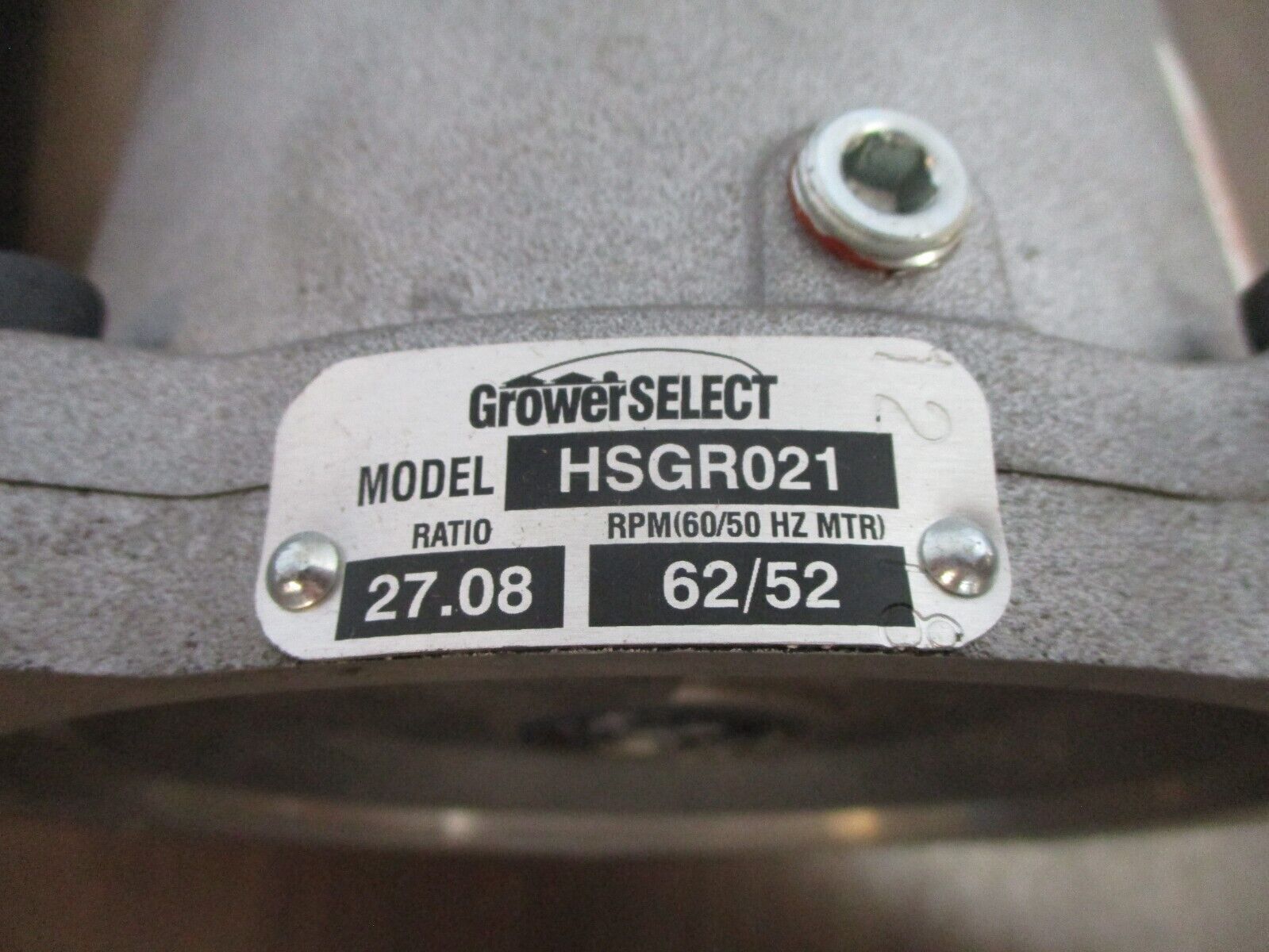 Grover Select Gear Head HSGR021 62/52RPM 50/60Hz New Surplus