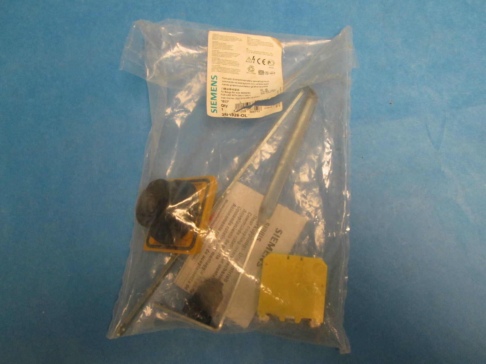 Siemens Rotary switch 3RV1926-OL New Surplus