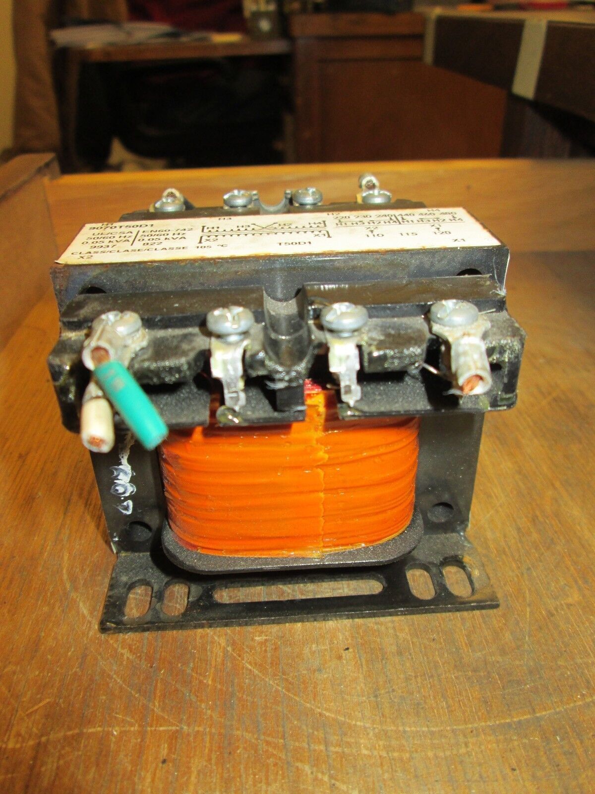 Square D Industrial Control Transformer 9070T50D1 0.05KVA 50/60Hz Used