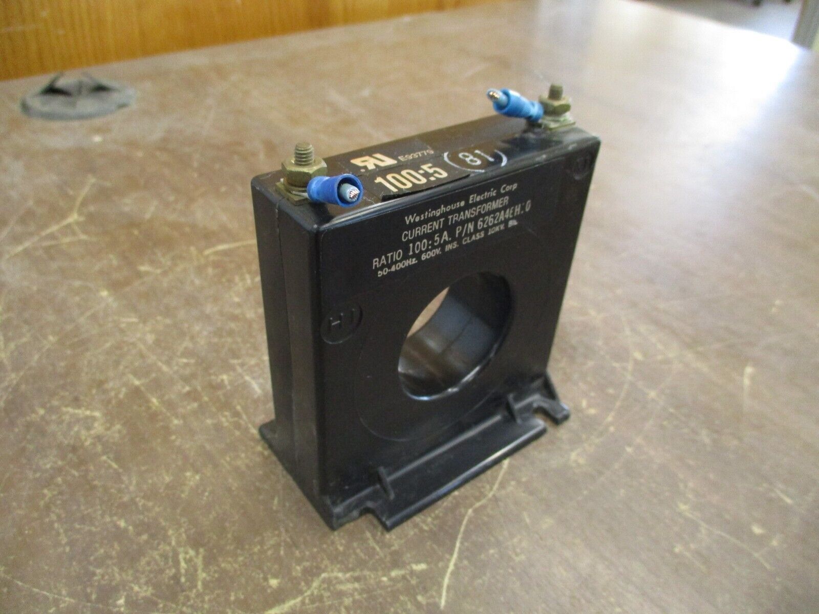 Westinghouse Current Transformer 6262A46H10 Ratio 100:5A 600V 50-400Hz 10KV BIL