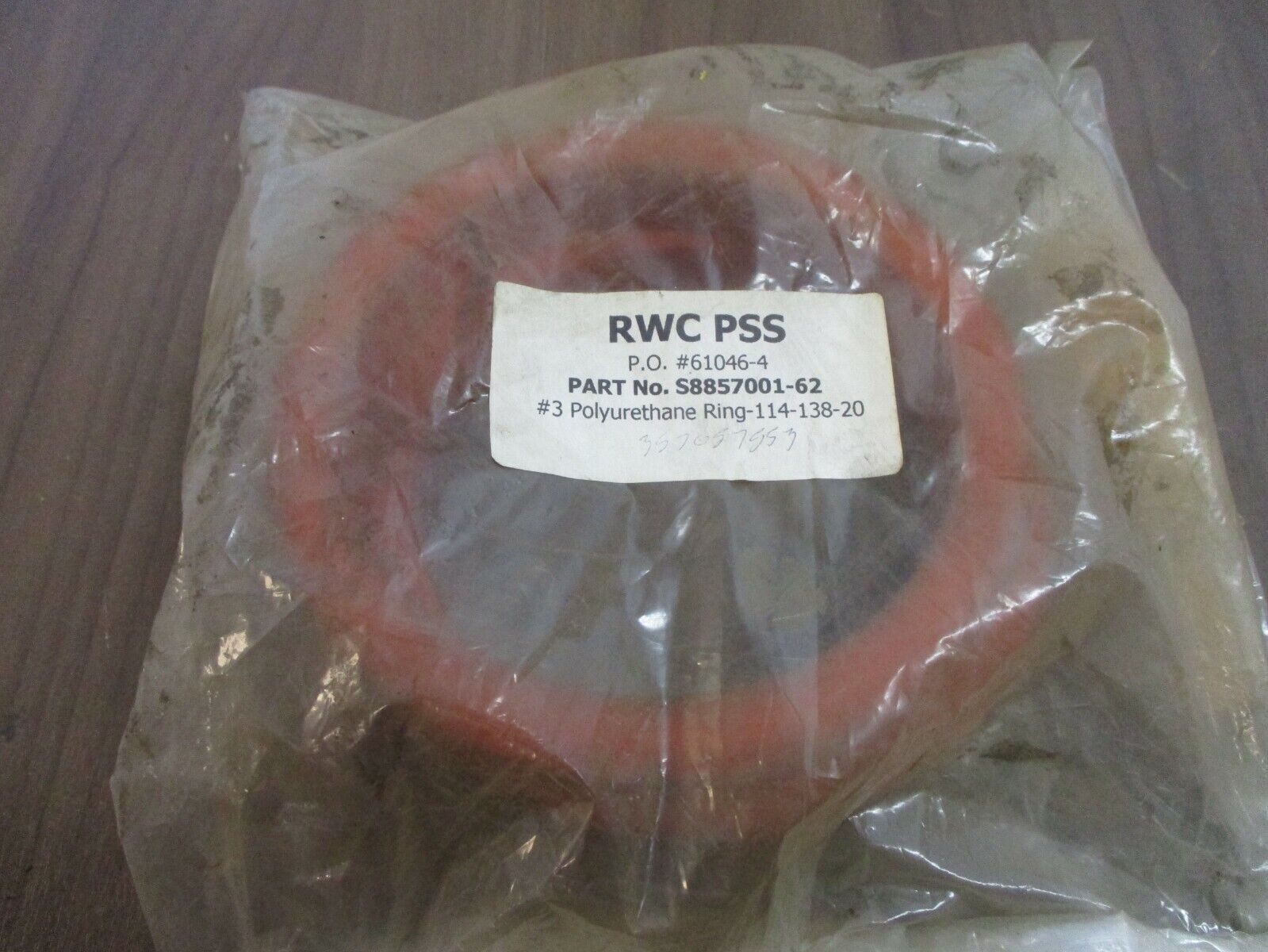 RWS 114-138-20 #3 Polyurethane Ring S8857001-62 *Lot of 2* *No Box* New Surplus