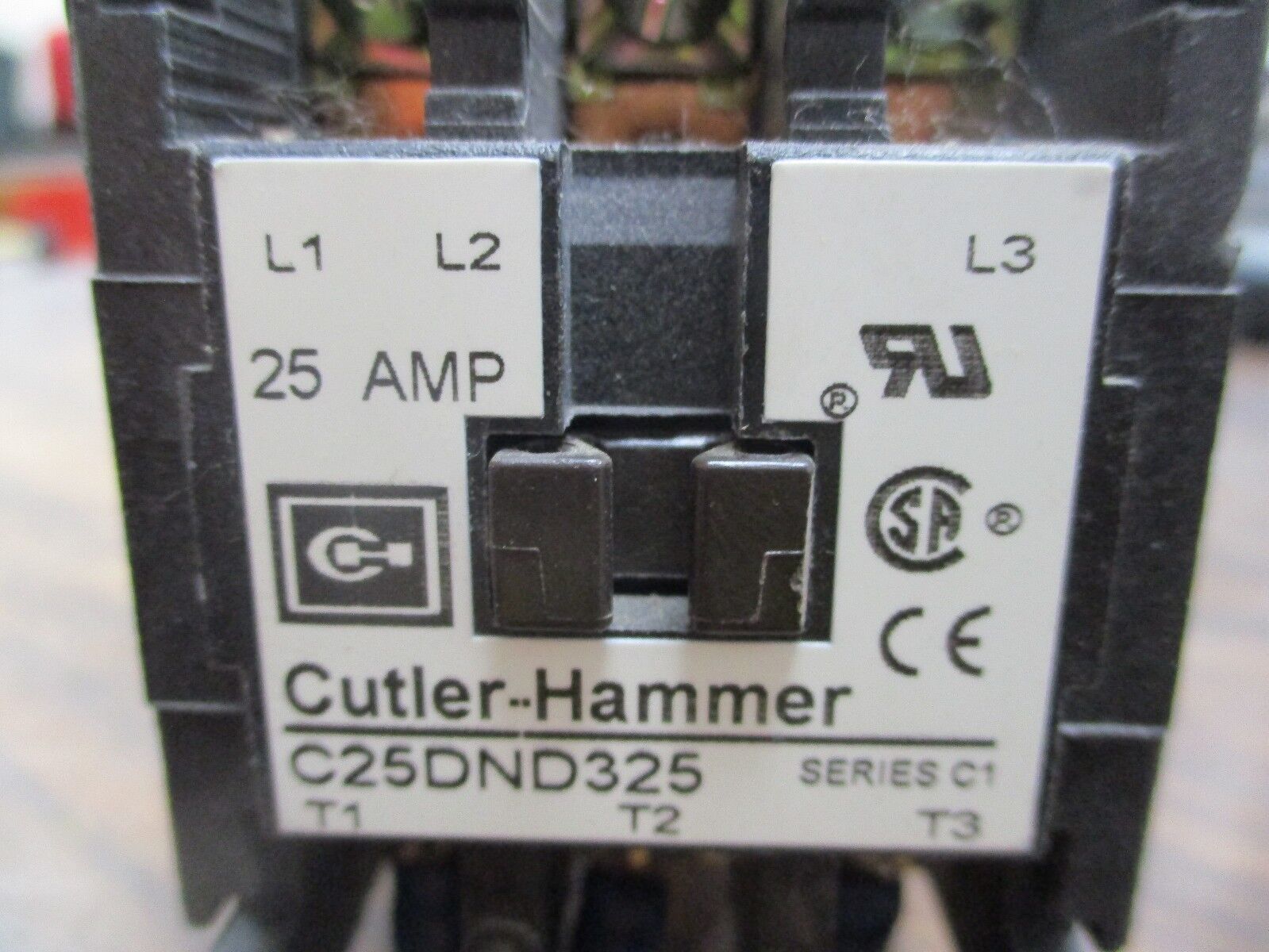 Cutler-Hammer Contactor C25DND325 120V Coil 25A Used
