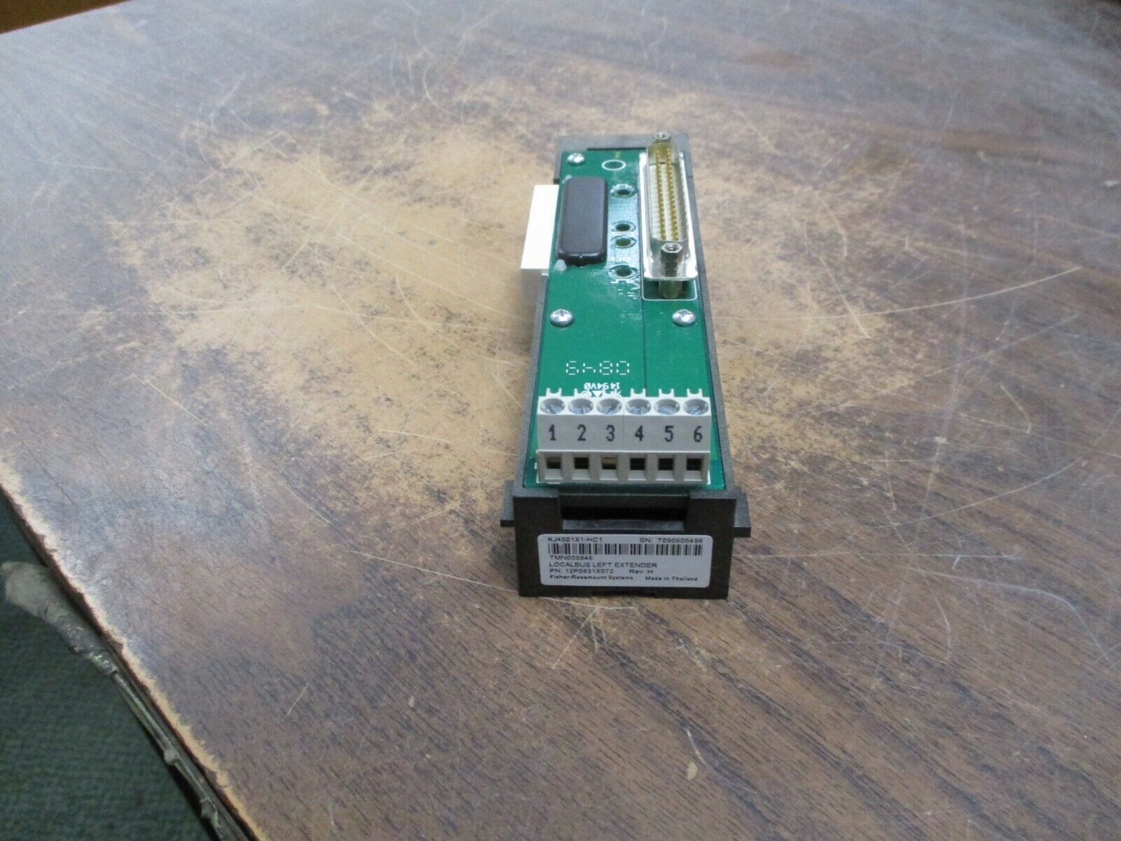 Emerson KJ4001X1-HC1 Localbus Left Extender 12P0831X072 Rev. H Used