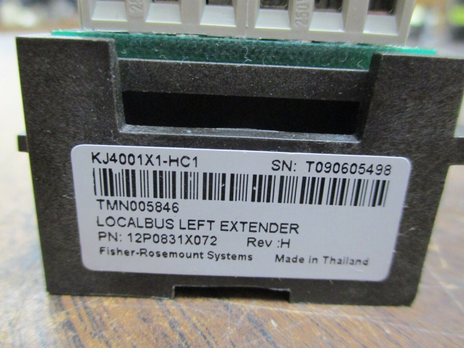 Emerson KJ4001X1-HC1 Localbus Left Extender 12P0831X072 Rev. H Used