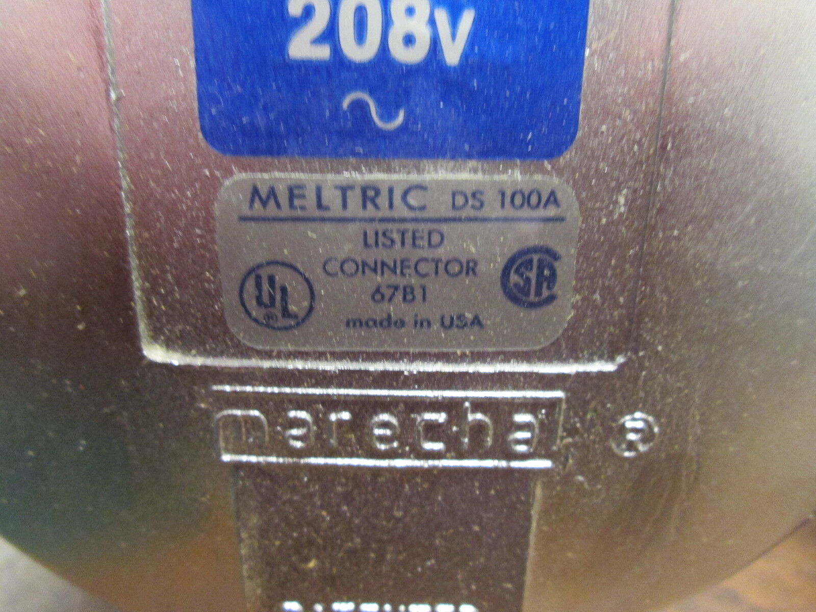 Meltric Receptacle w/ Base 37-90163-S 100A 600V New Surplus