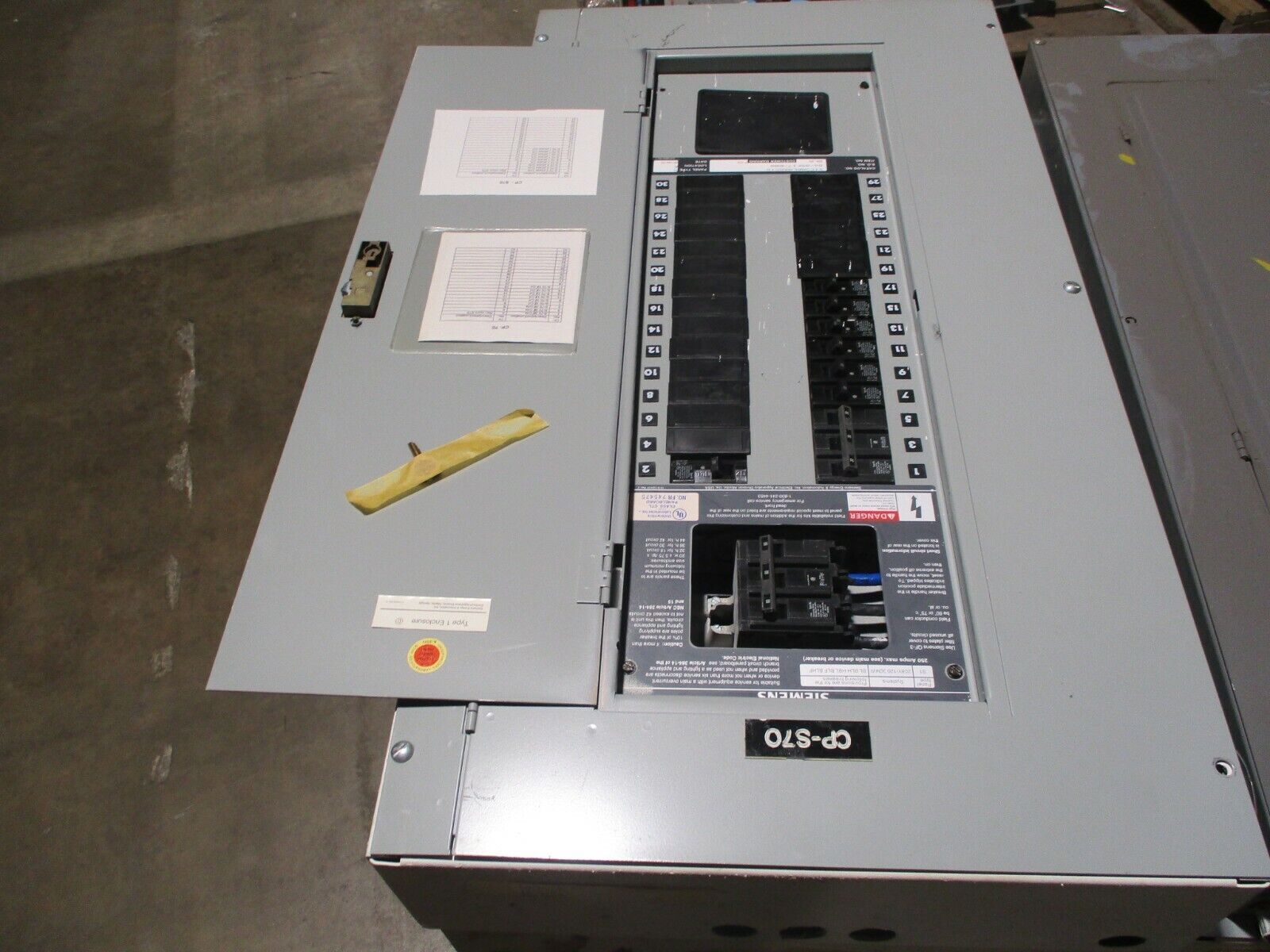 Siemens S1 Main Breaker Panel S1C30BL060CTS, 60A 3P Main 3Ph 4W 30 Circuit Used