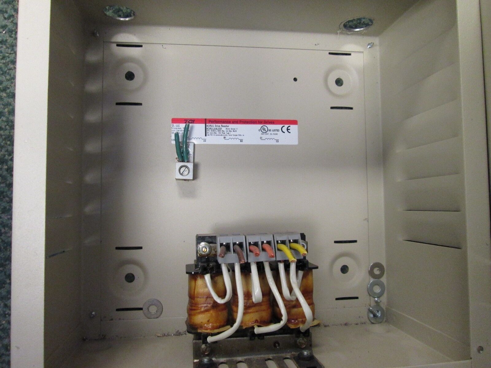 TCI Drive Reactor KDRULA4CE01 11A 600V 3Ph 50/60Hz Used
