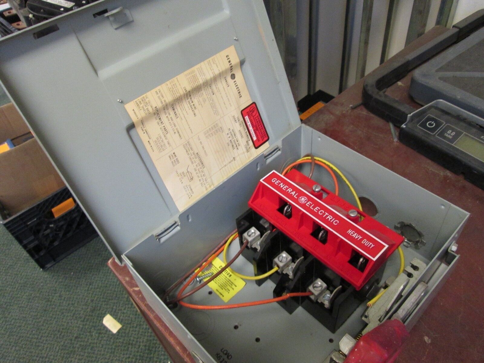 GE Non-Fusible Safety Switch THN3361 Mod 4 30A 600V Used