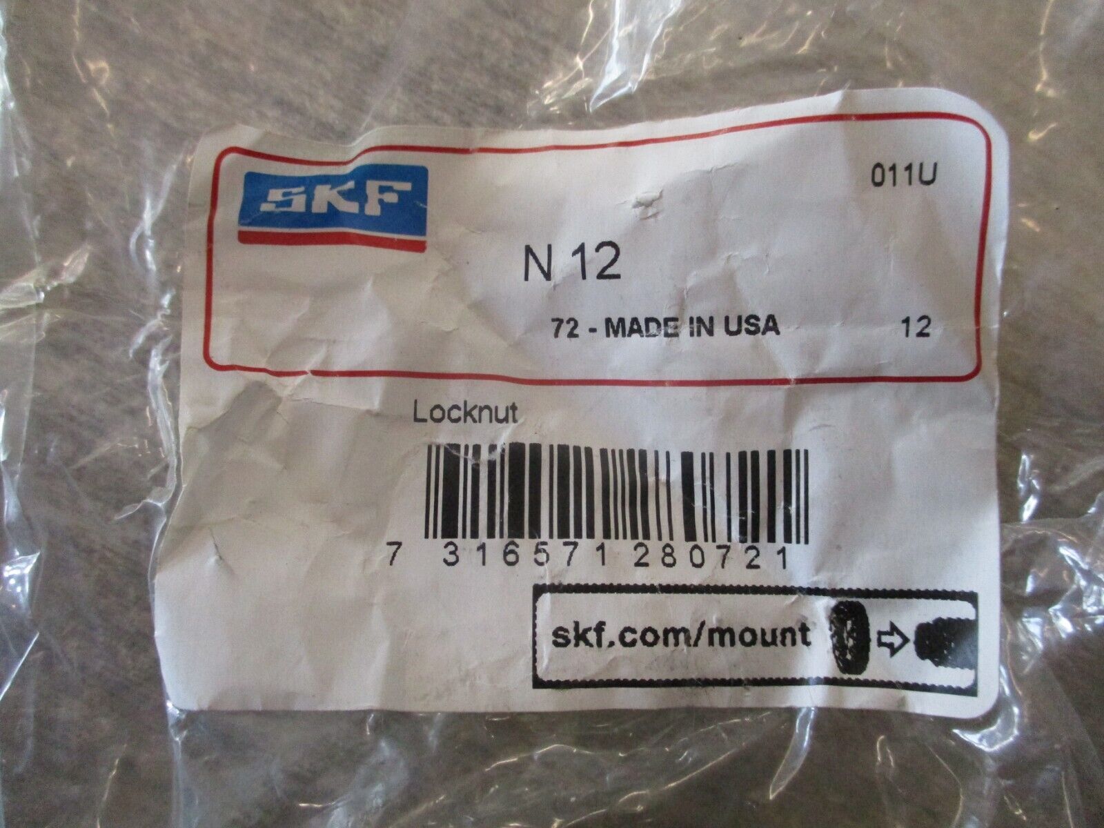 SKF Locknut N 12 New Surplus