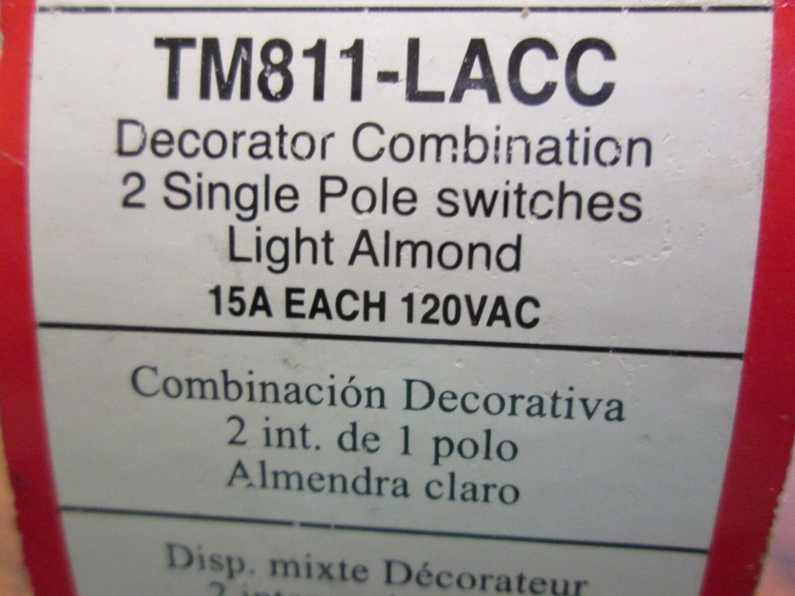 Legrand Switch TM811-LACC 15A 120V New