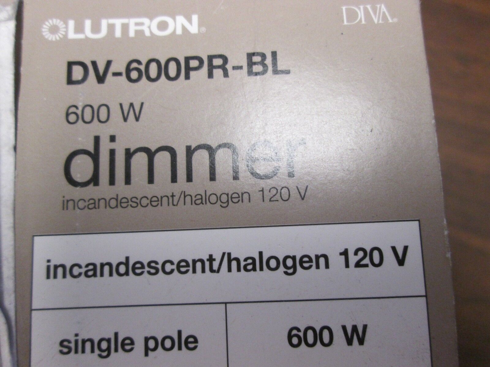 Lutron Dimmer DV-600PR-BL 600W 120V Lot of 2 New