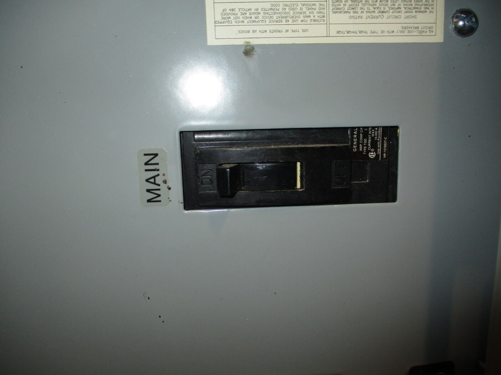 GE Main Breaker Circuit Breaker Panel AQF3422ABX 225A Max 225A Main 208/120V 3Ph