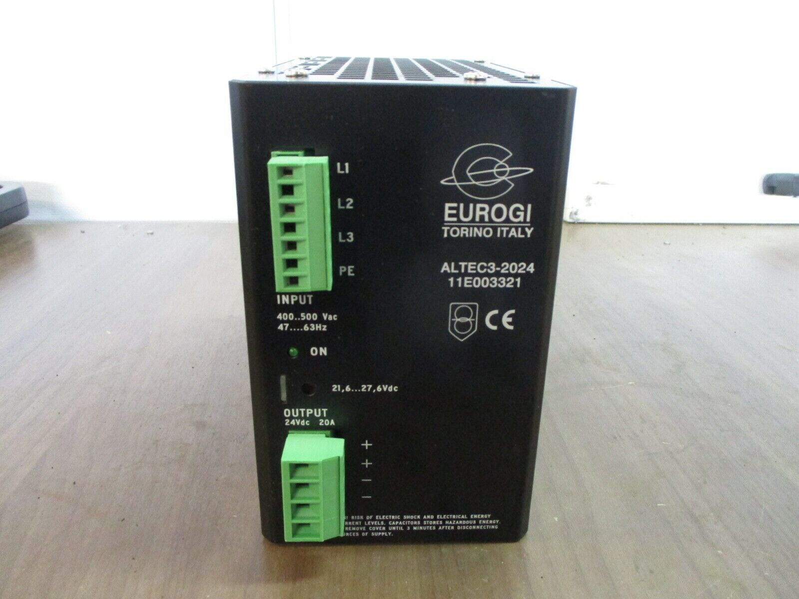 Eurogi Power Supply ALTEC3-2024 Input: 400...500 VAC, 47...63Hz Used