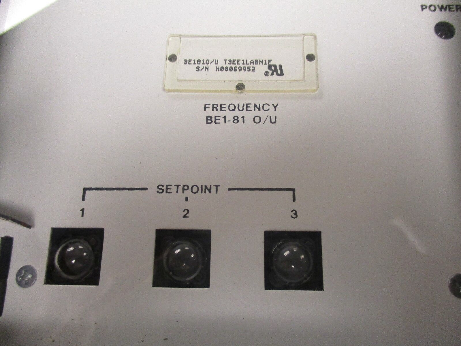 Basler Electric Over/Under Frequency Relay BE1-81 O/U Style #: T3EE1LA8N1F Used