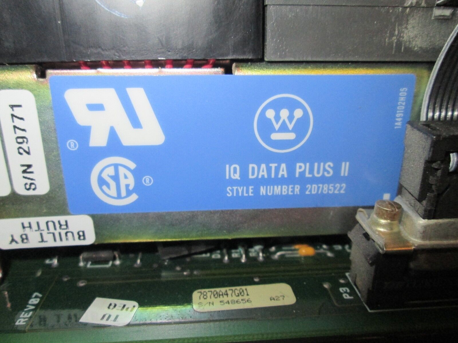 Westinghouse IQ Data Plus II Module 2D78522 9966D75G01 T940316 Used