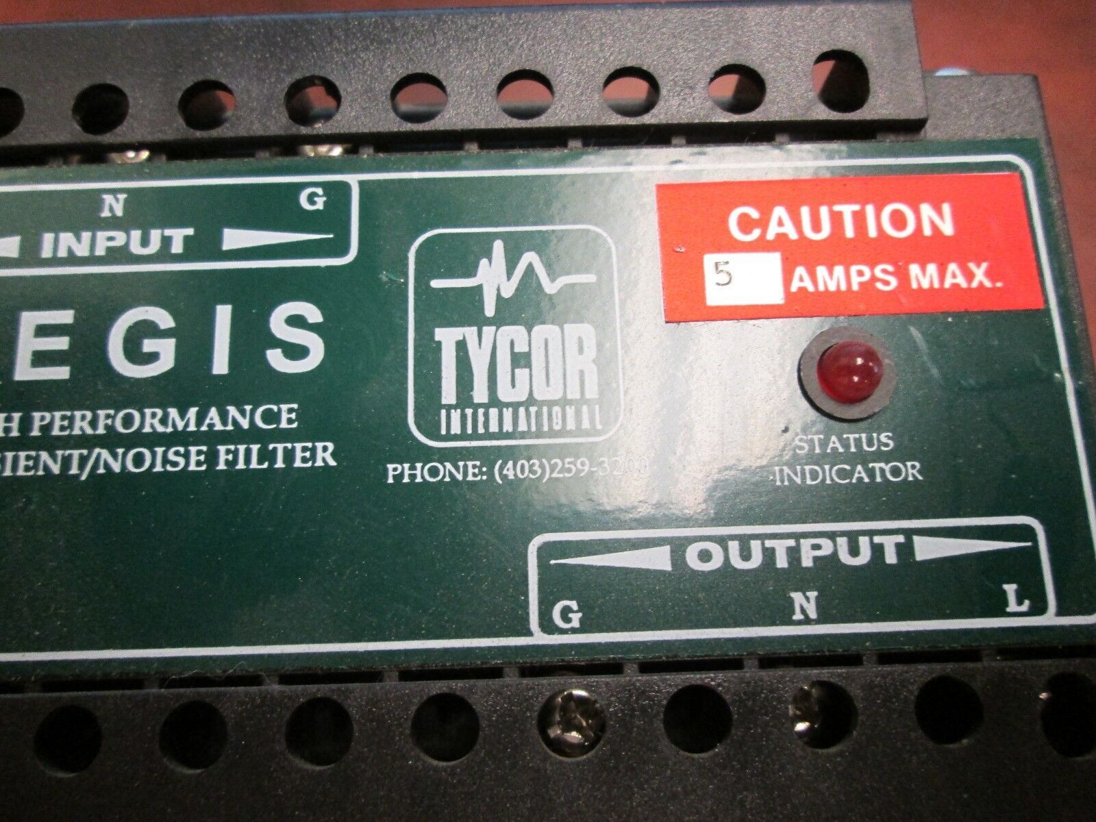Tycor Transient/ Noise Filter AGS-120-5-X 120V 5A Used