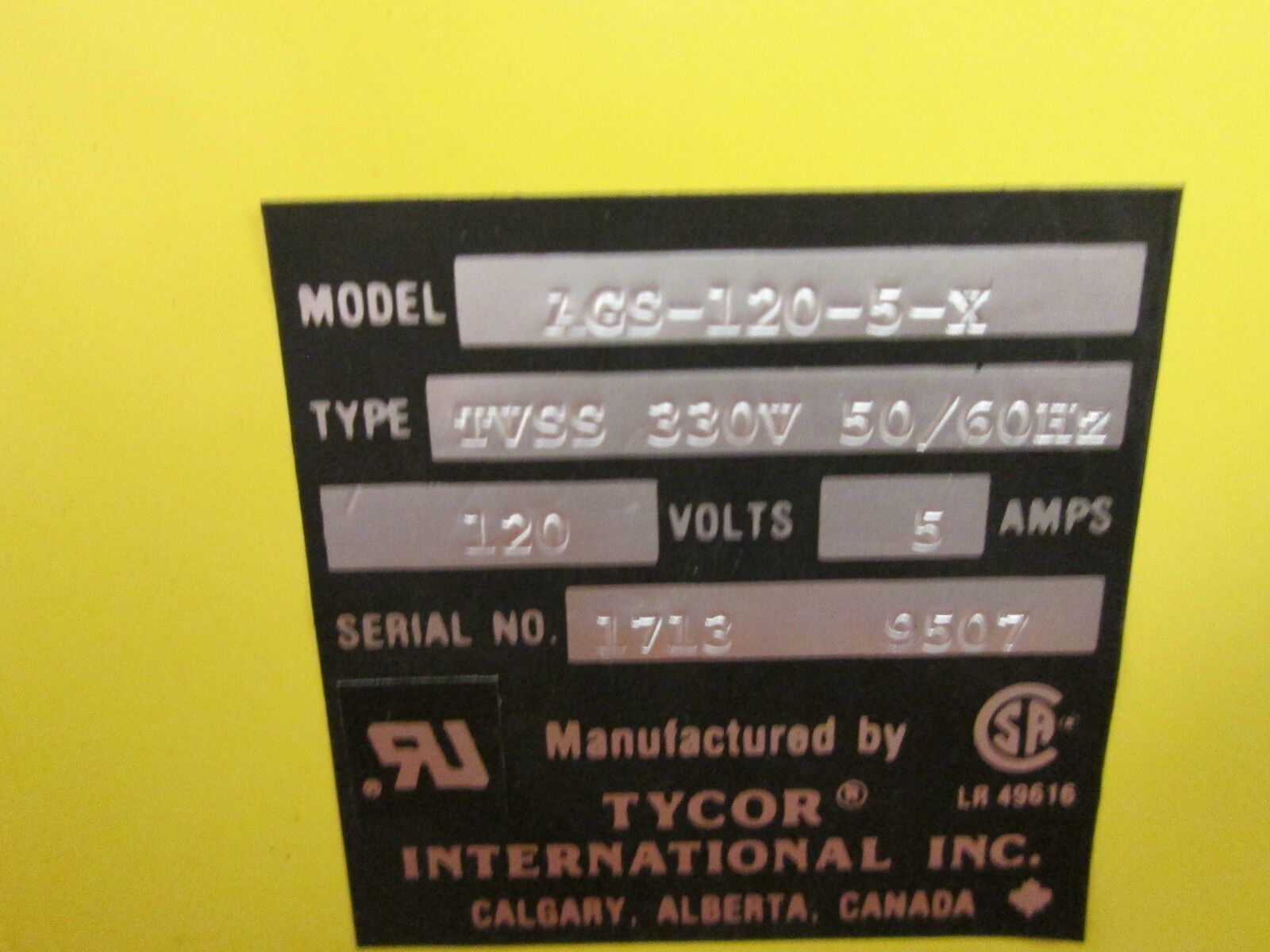 Tycor Transient/ Noise Filter AGS-120-5-X 120V 5A Used