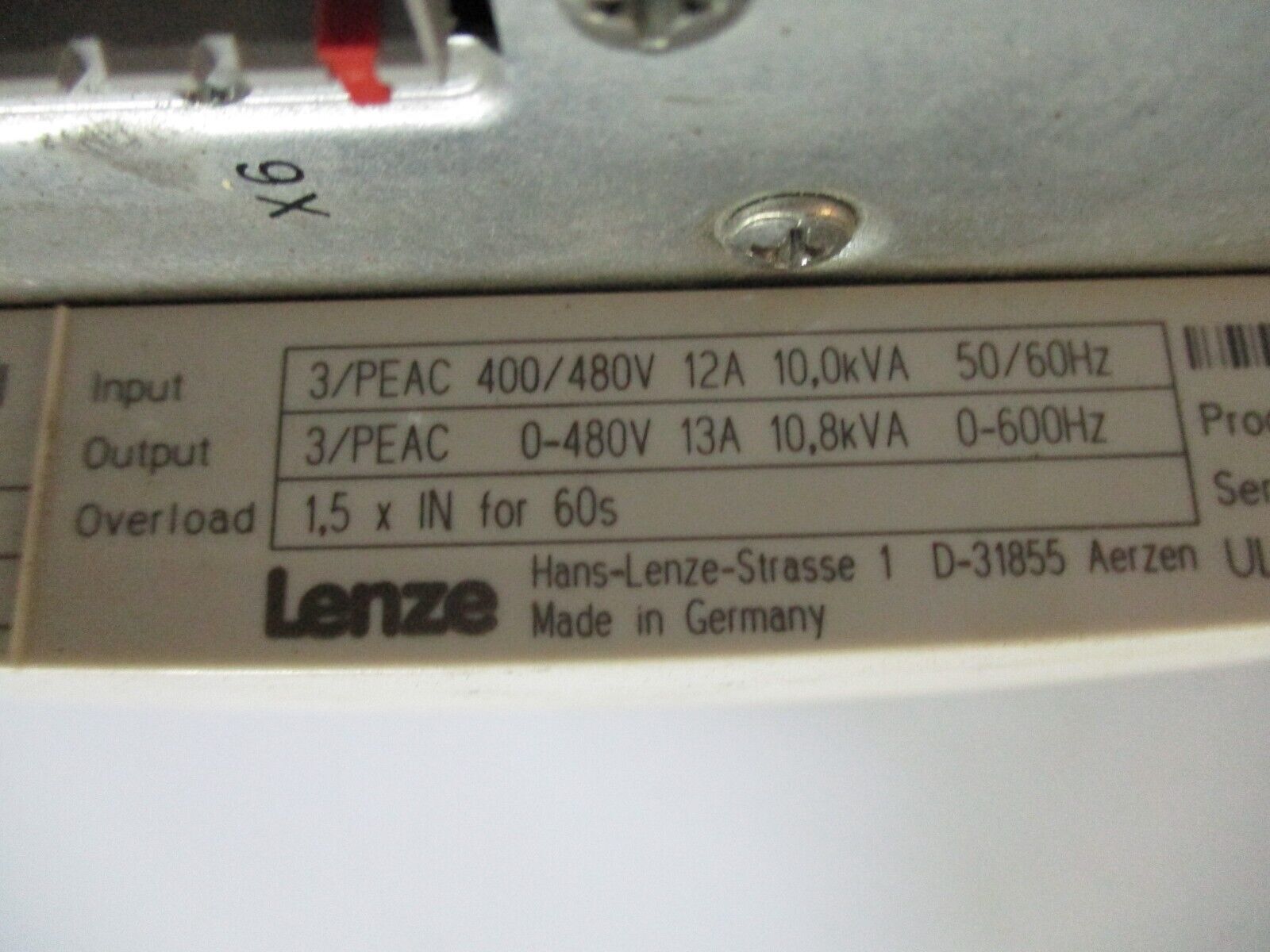 Lenze Servo Controller EVF9325-EV w/ Interbus S Module *Missing X7 Slot* Used