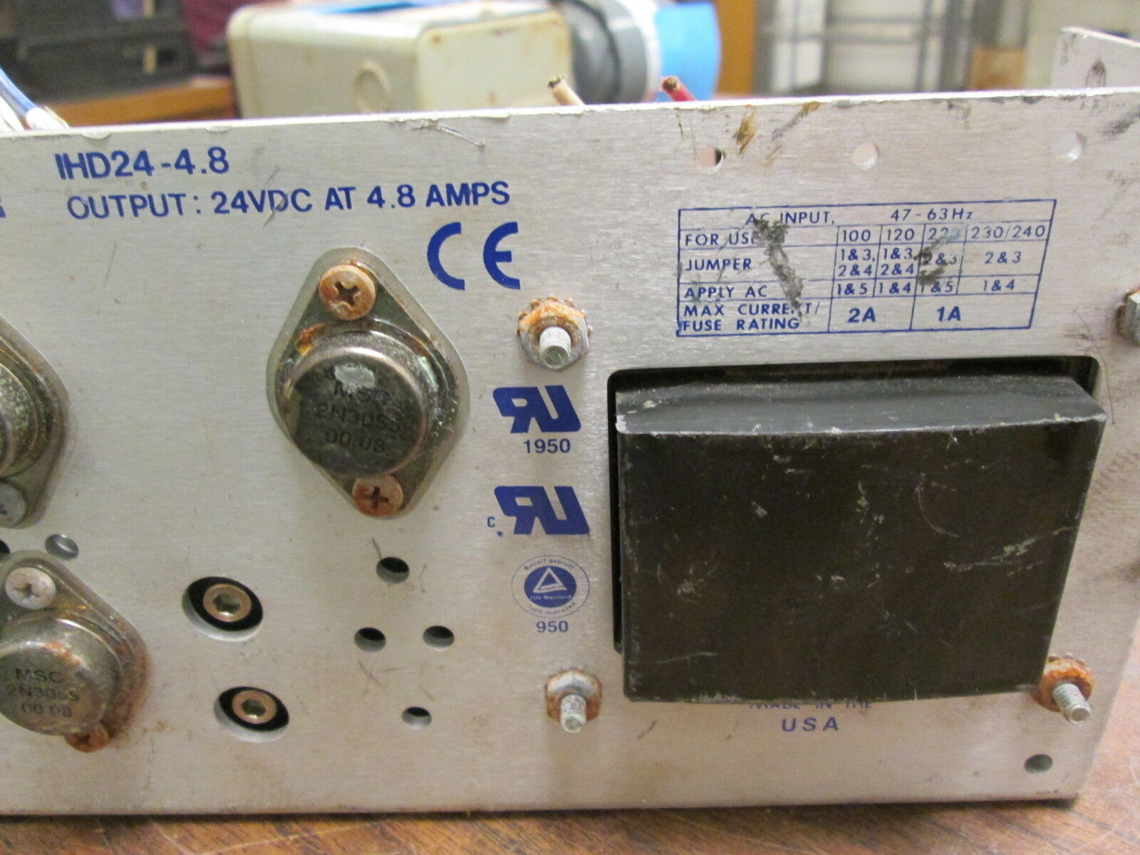International Power Power Supply IHD24-4.8 Input: 100-240V, 2A, 1A Used