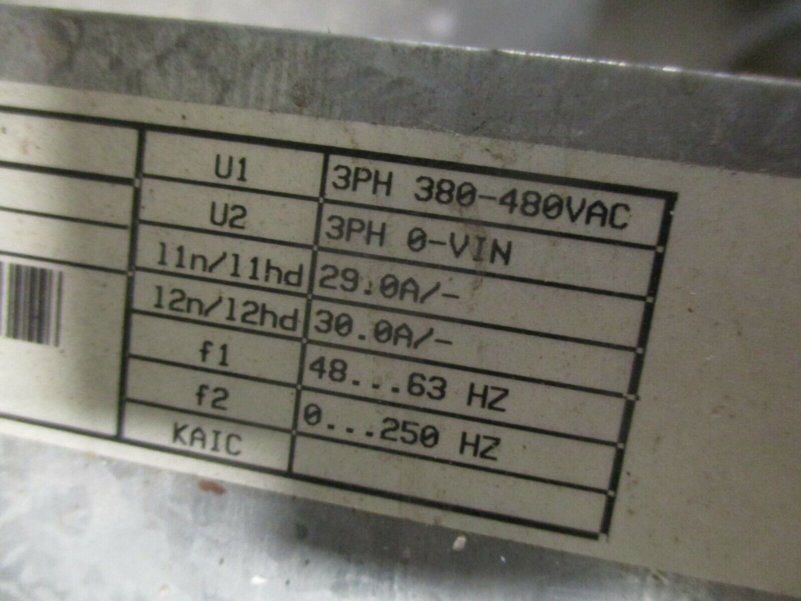 ABB ACH401 AC Drive w/ Bypass ACH401601632+10AE0000 20HP 3Ph 380-480V Used