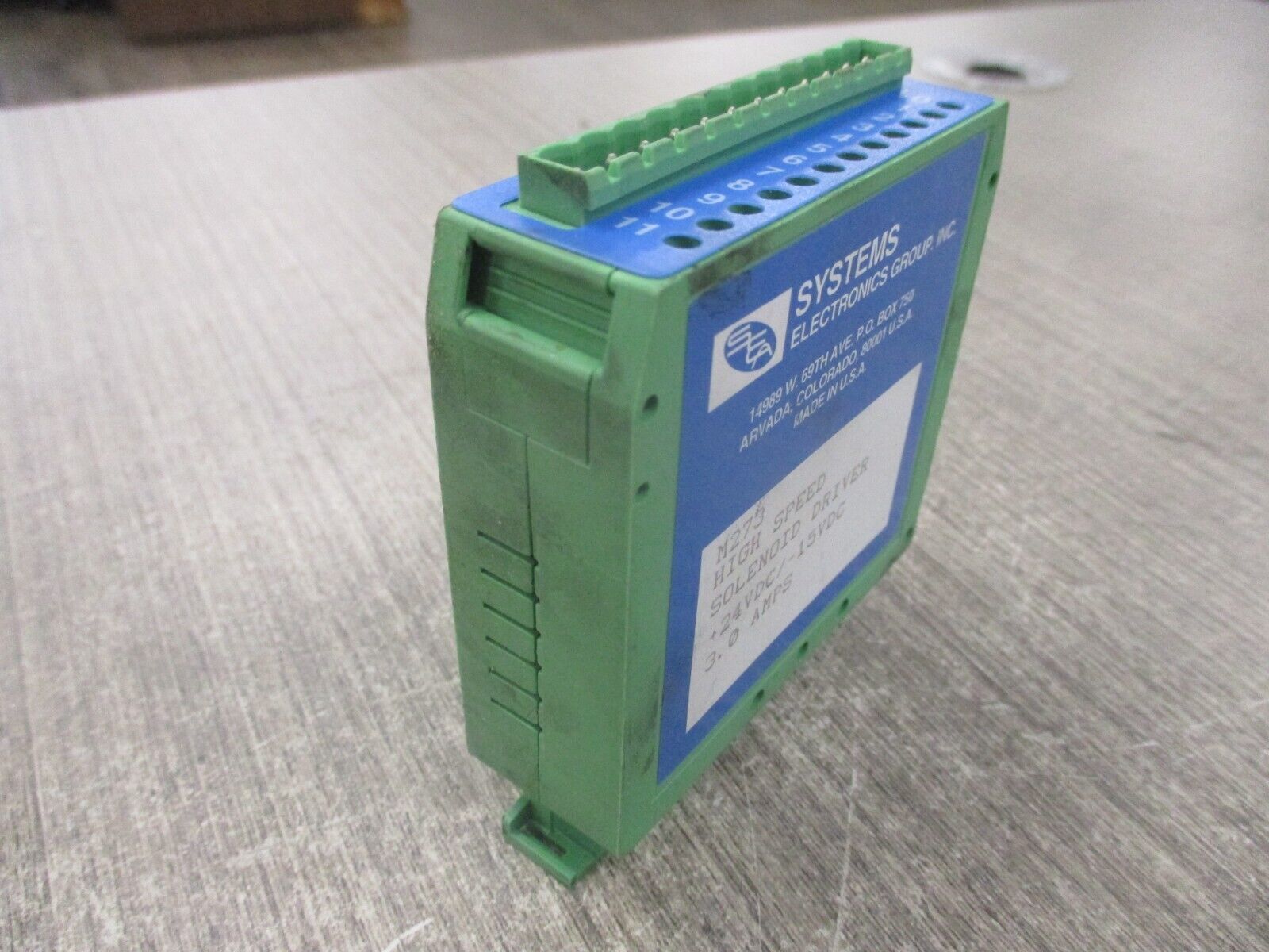 SEA High Speed Solenoid Driver M273 +24VDC/-15VDC 3.0A Used