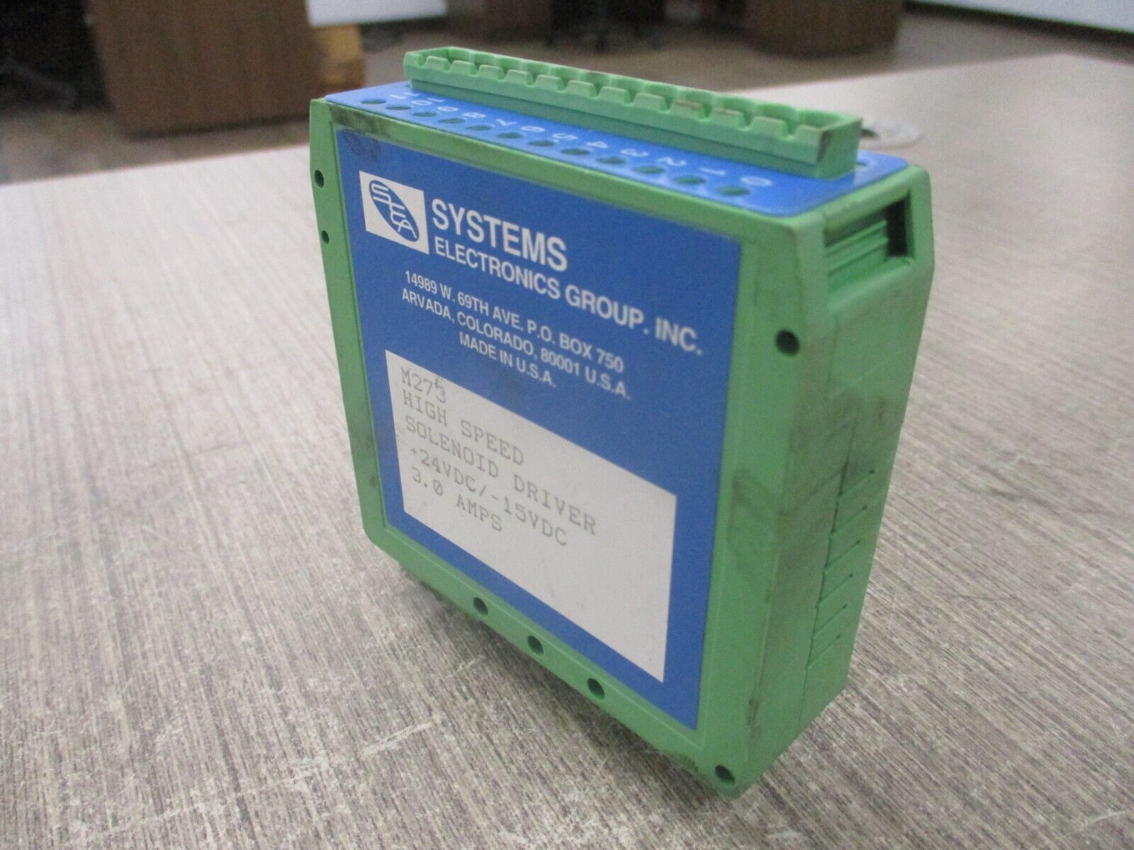 SEA High Speed Solenoid Driver M273 +24VDC/-15VDC 3.0A Used