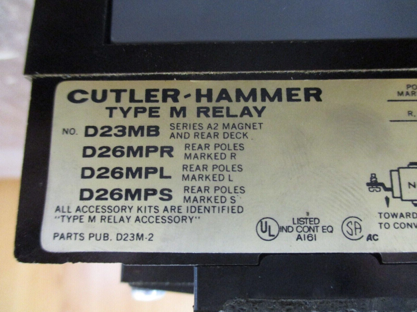 Cutler-Hammer Type M Relay D26MB 120V Coil *Lot of 2* Used