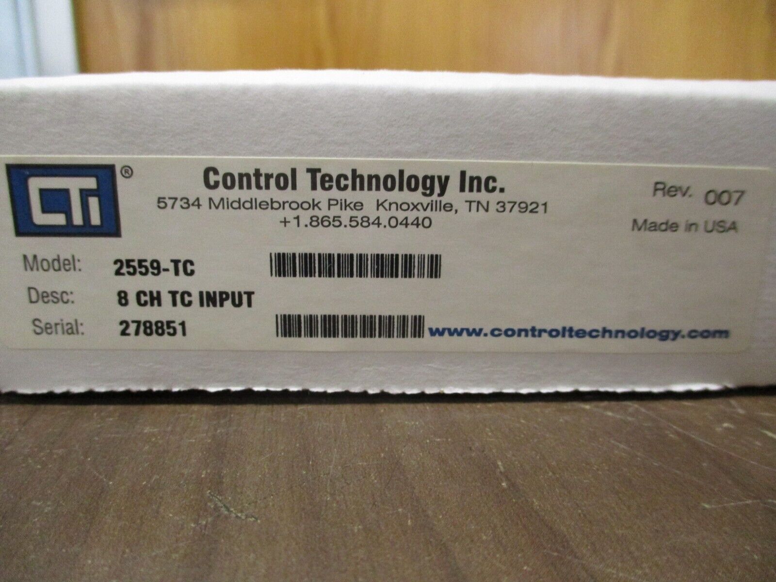 Control Technology Thermocouple Input Module 2559-TC 8PT New Surplus