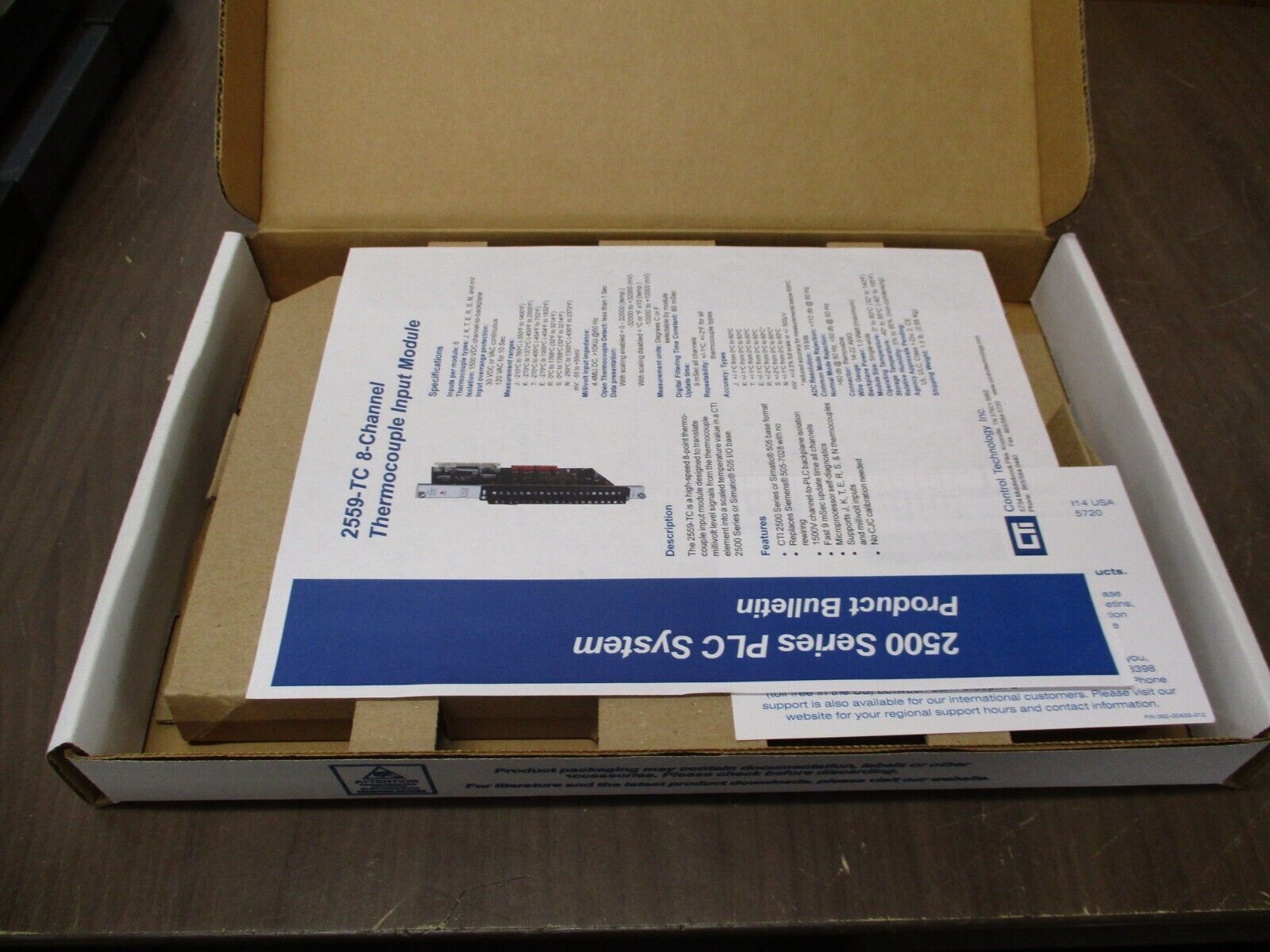 Control Technology Thermocouple Input Module 2559-TC 8PT New Surplus