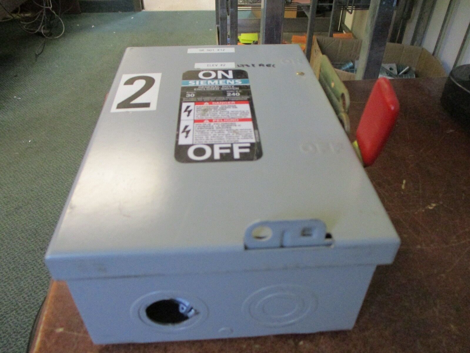 Siemens Fusible Safety Switch GF221N 30A 240V Used
