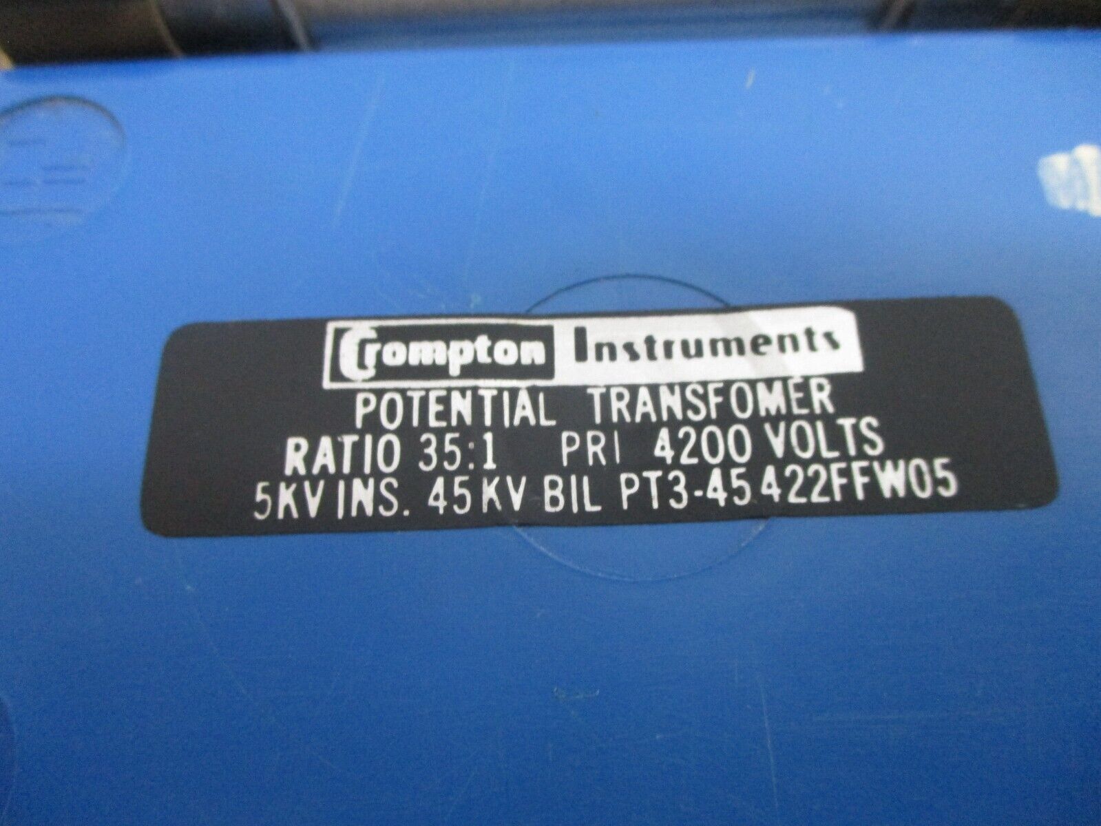 Crompton Instruments Potential Transformer PT3-45422FFW05 Ratio 35:1 Pri: 4200V