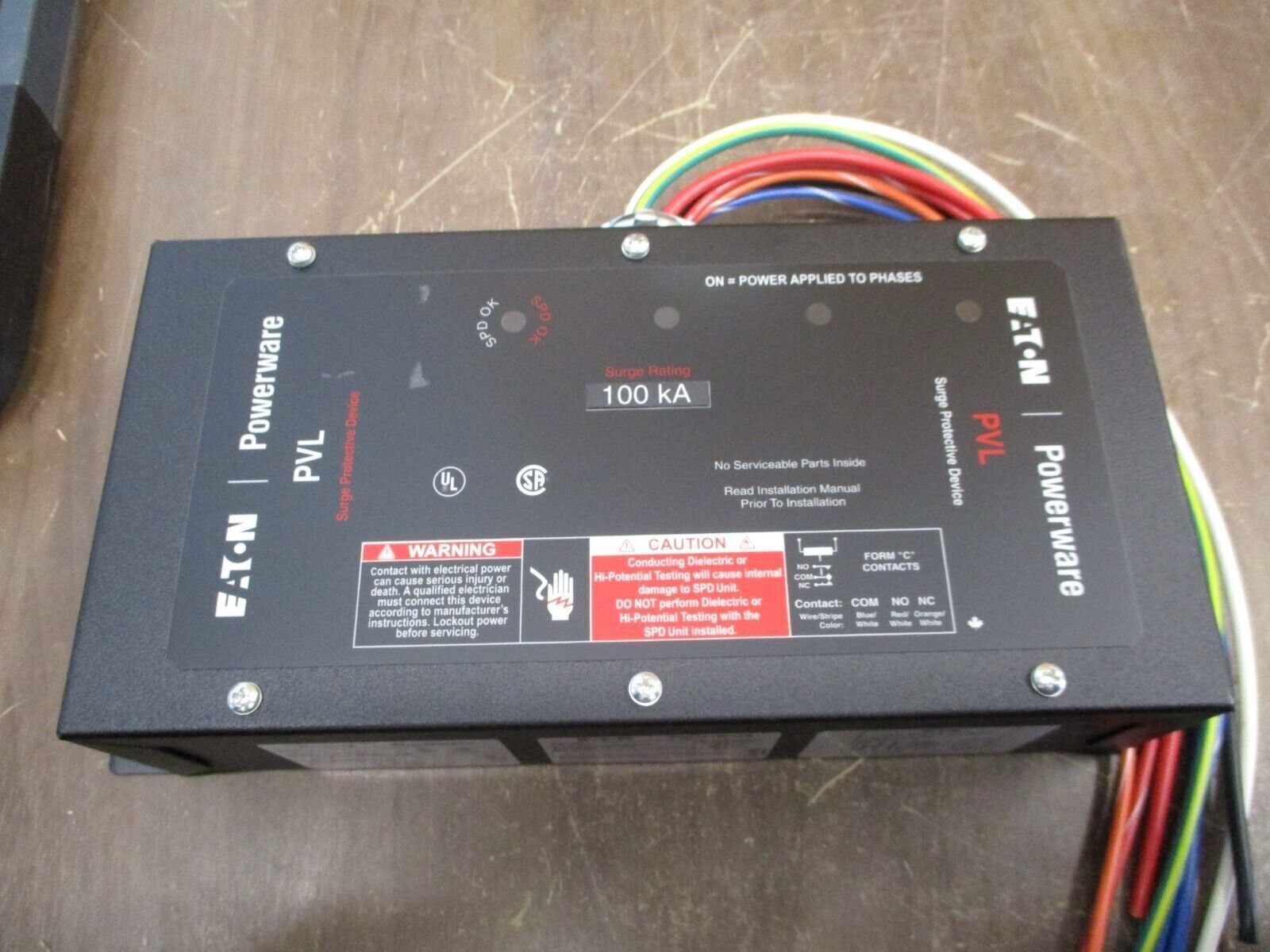 Eaton PowerWare Surge Suppressor / EMI Filter PVL100208YK 208V 15A 50/60Hz 3P