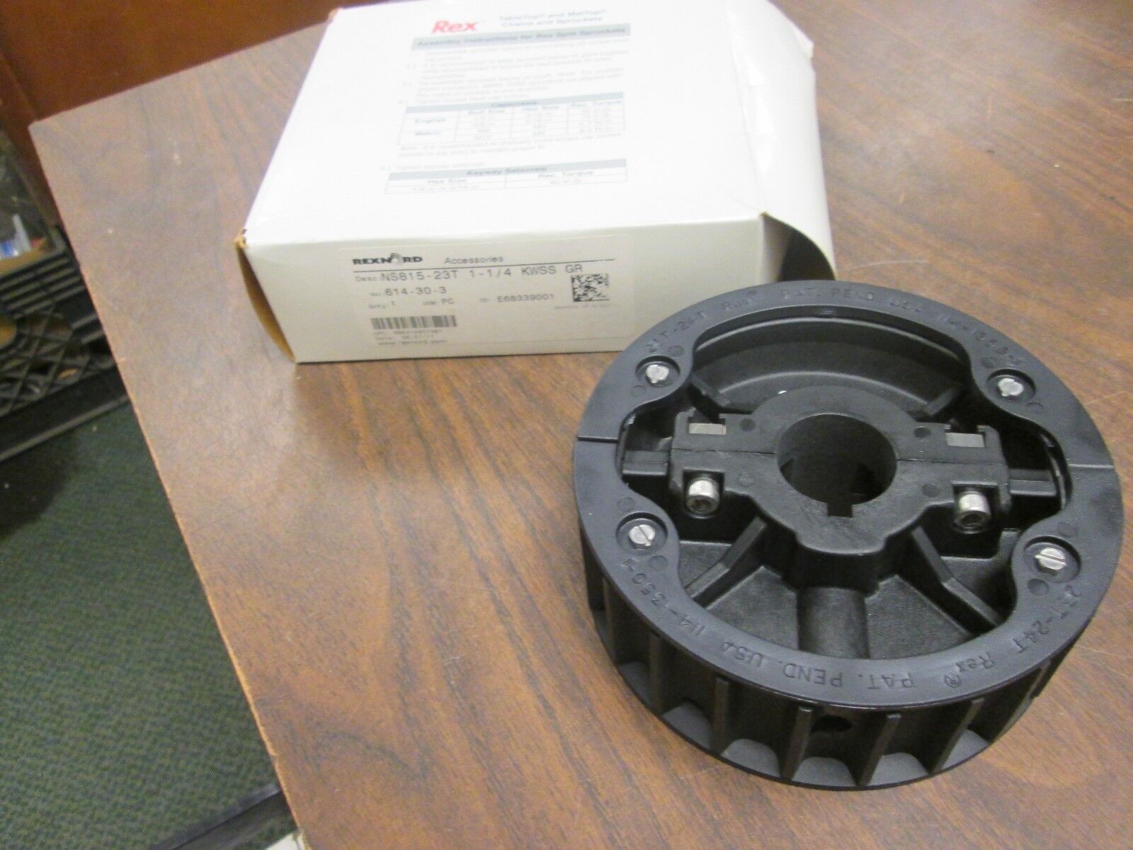 Rexnord Idler Roller Chain Sprocket 614-30-3 NS815-23T 1-1/4 KWSS GR New Surplus