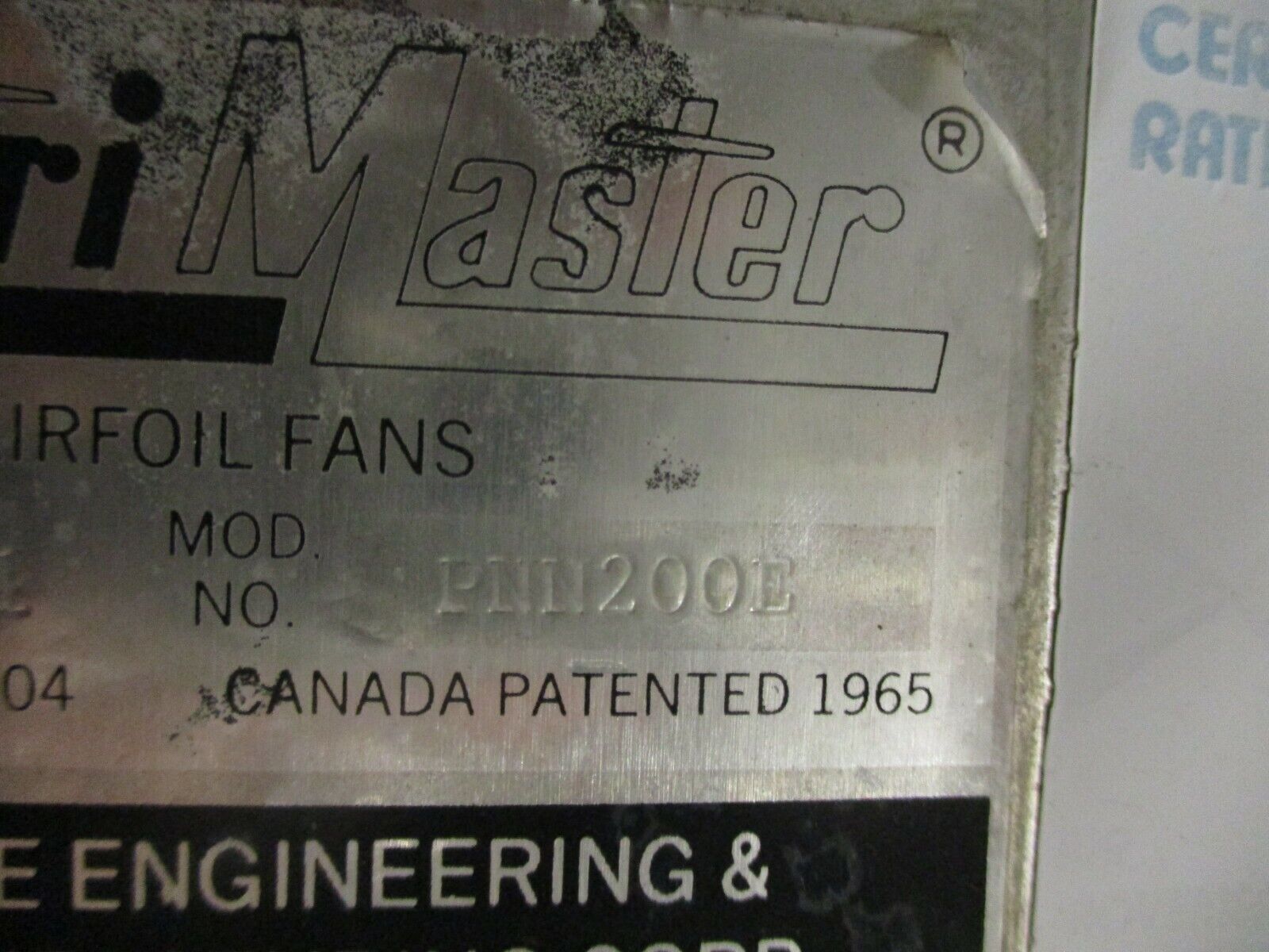 Acme Centri Master Exhaust Fan PNN200E Used