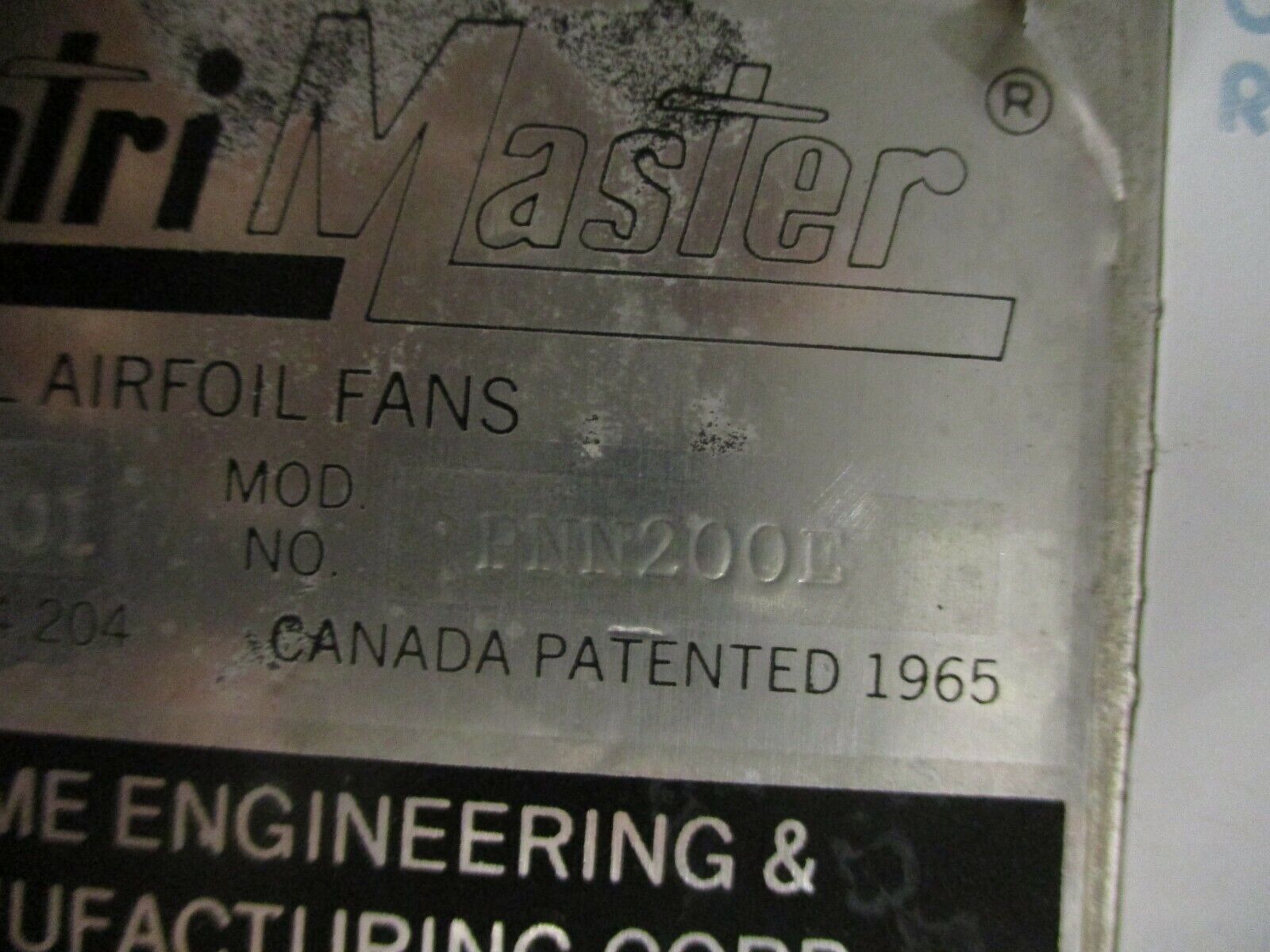 Acme Centri Master Exhaust Fan PNN200E Used