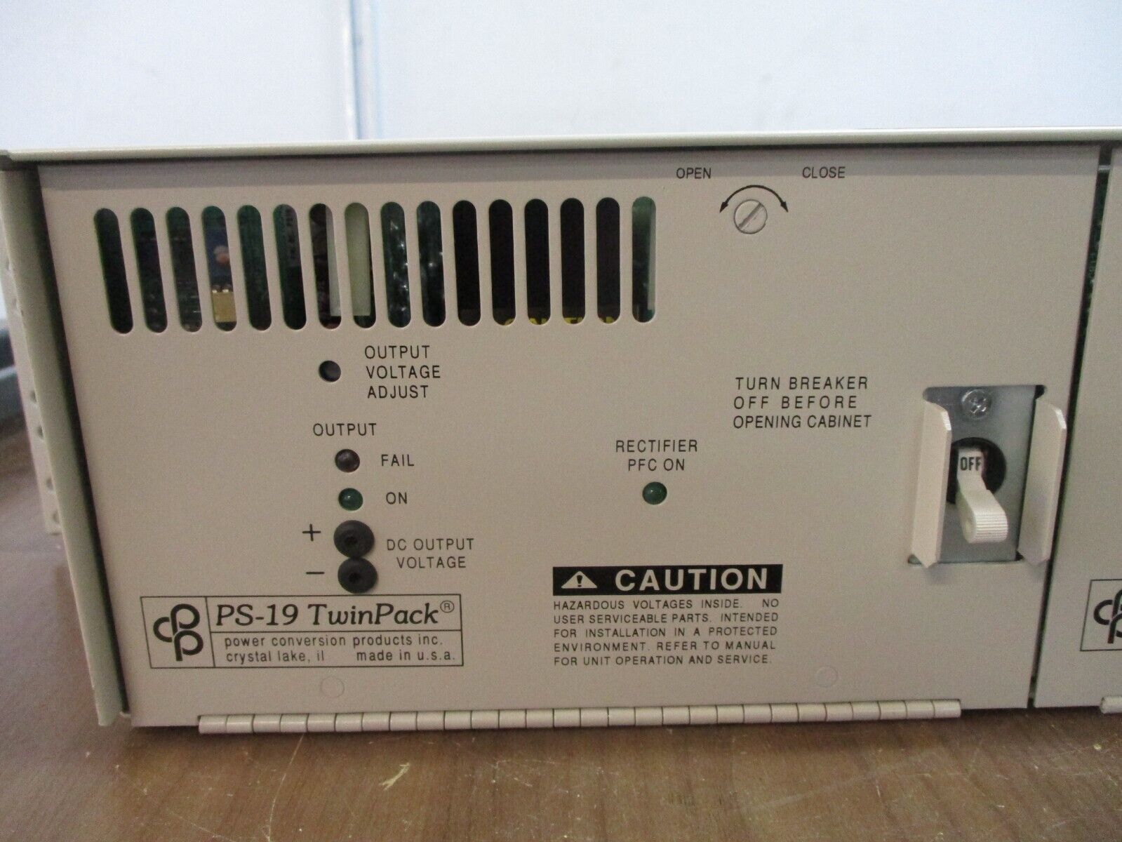 Power Conversion Products Inc. PS-19 TwinPack Power Supply 7001900010 Used