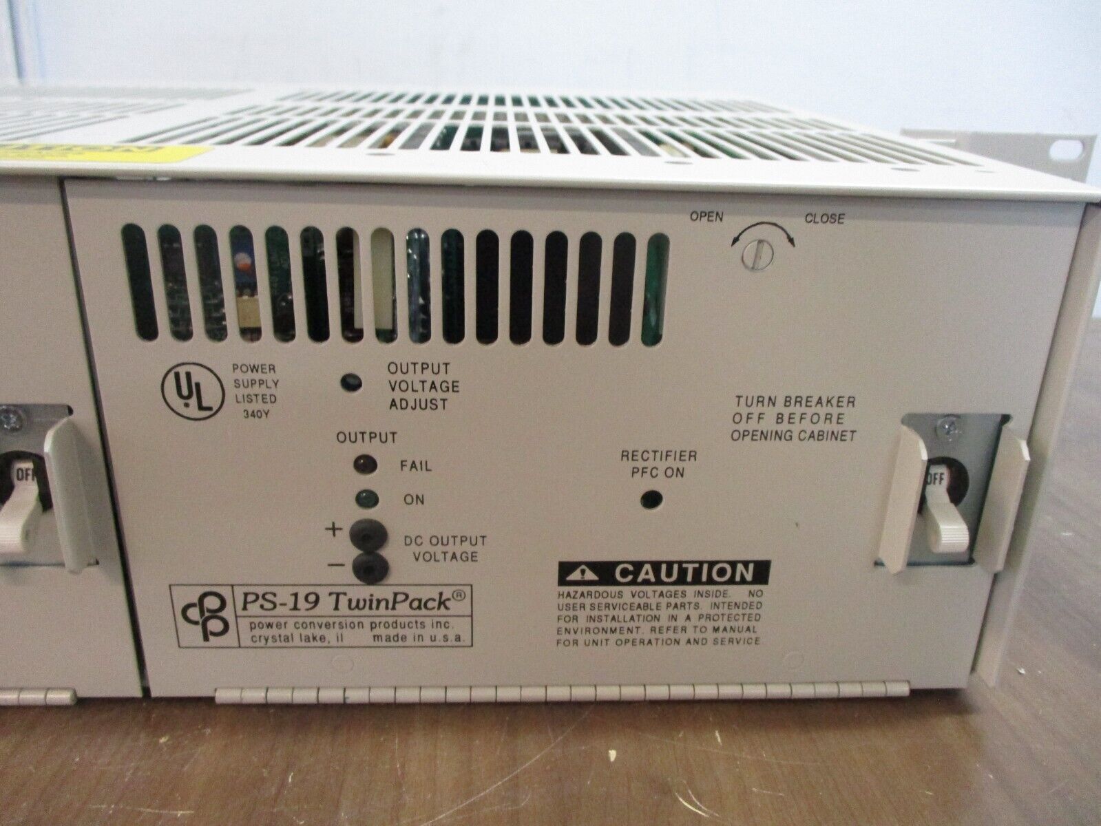 Power Conversion Products Inc. PS-19 TwinPack Power Supply 7001900010 Used
