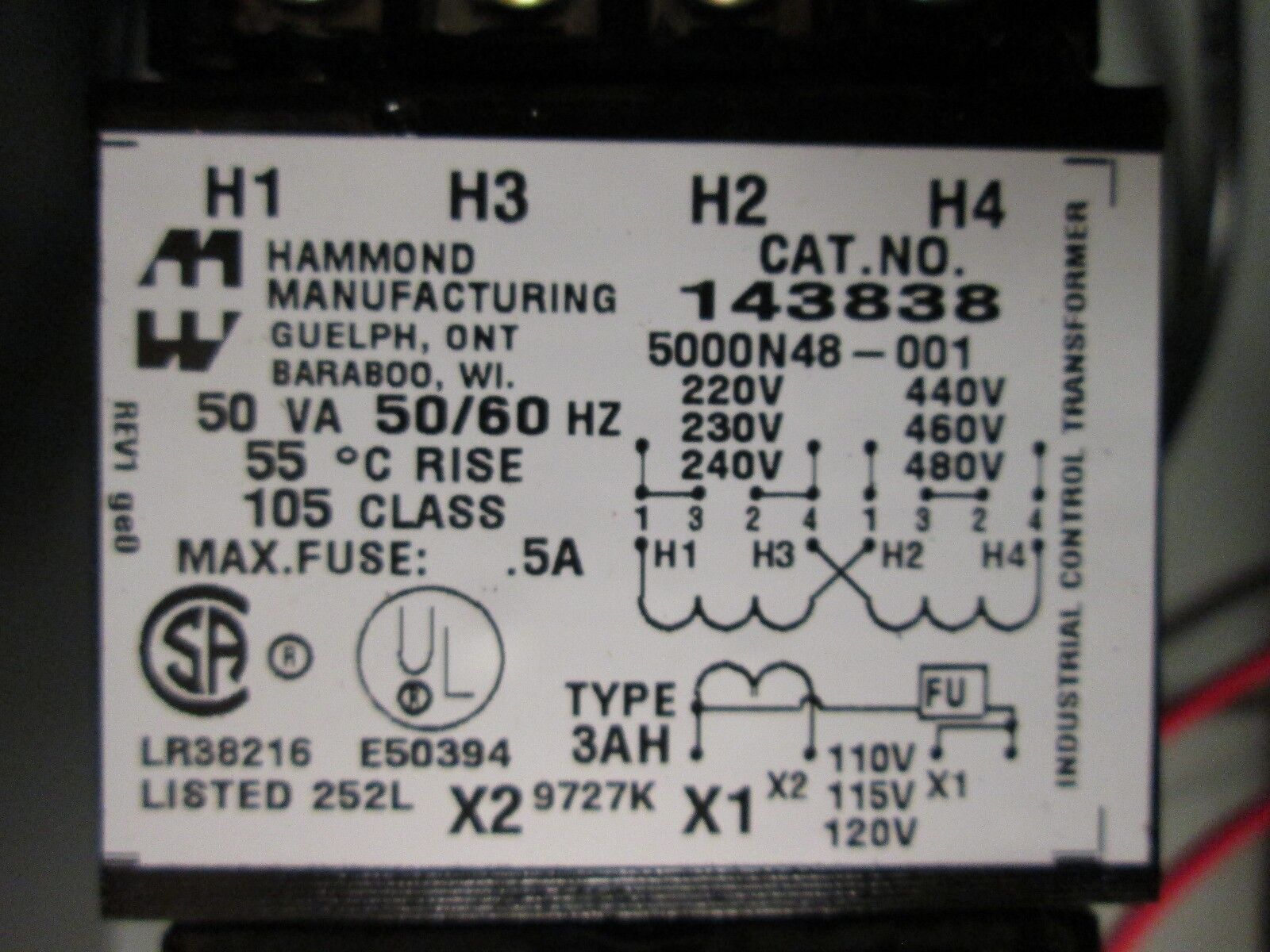 GE Enclosed Starter CR306B10400ANTDR Size 0 3P 120V Coil Nema 1 New Surplus