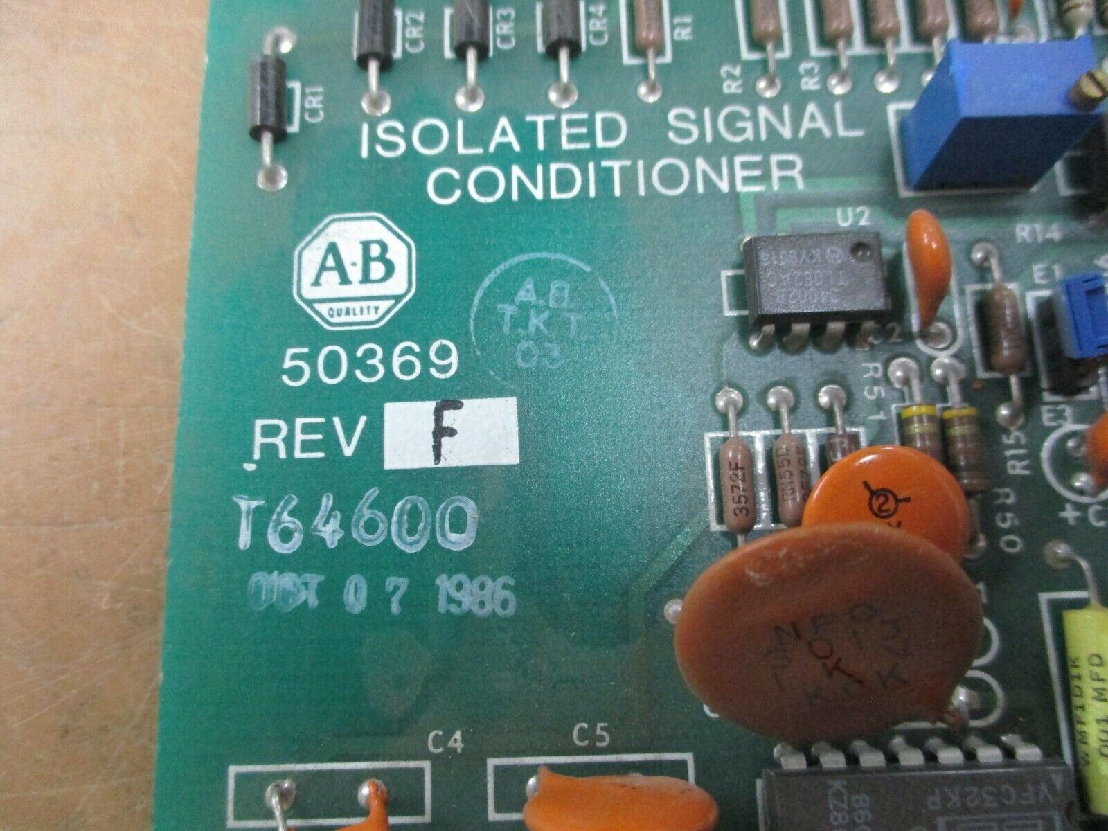 Allen-Bradley Isolated Signal Conditioner Board 50369 Rev. F Used