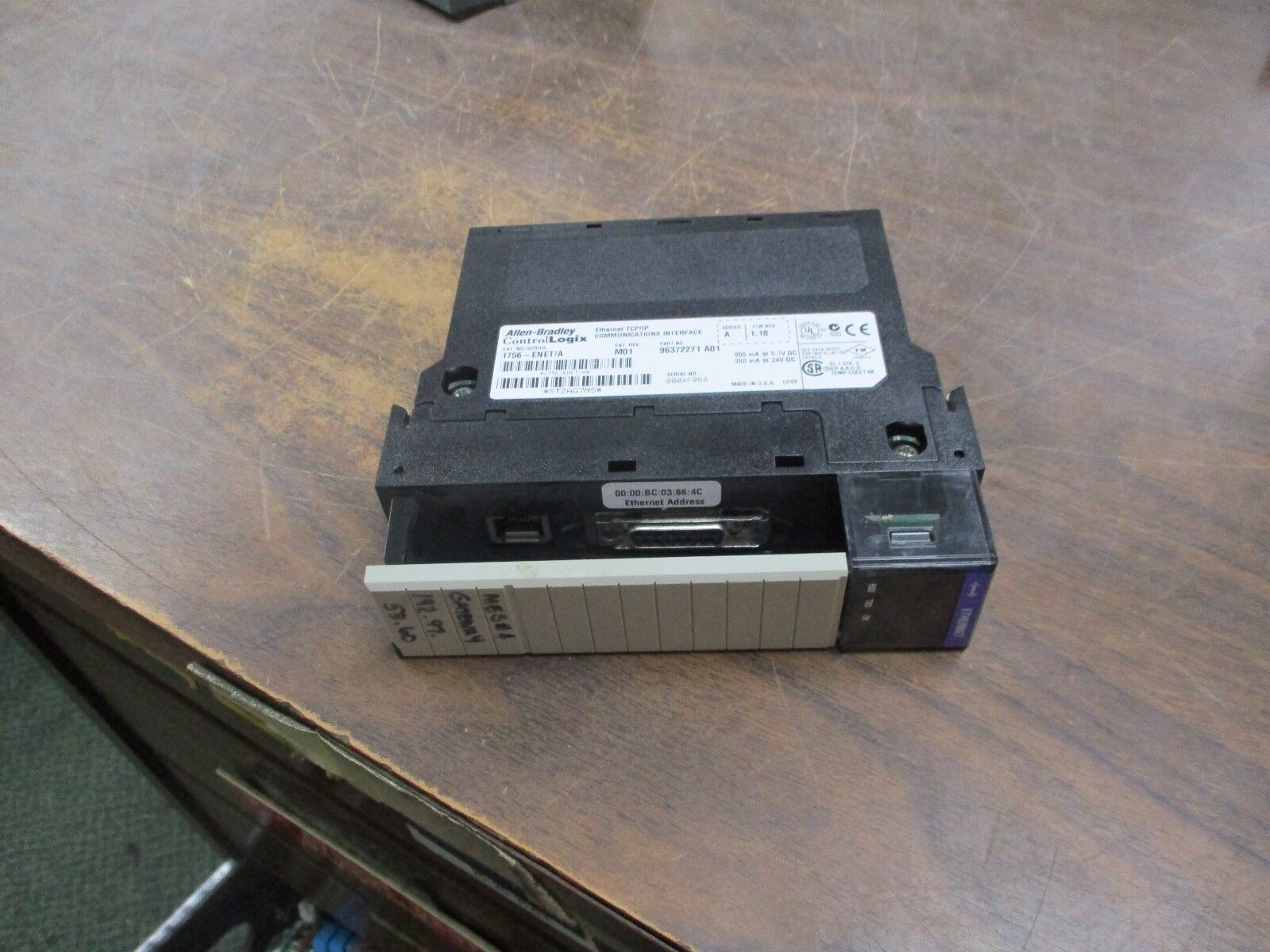 Allen-Bradley ControlLogix Ethernet TCP/IP Comm Interface 1756-ENET/A Used